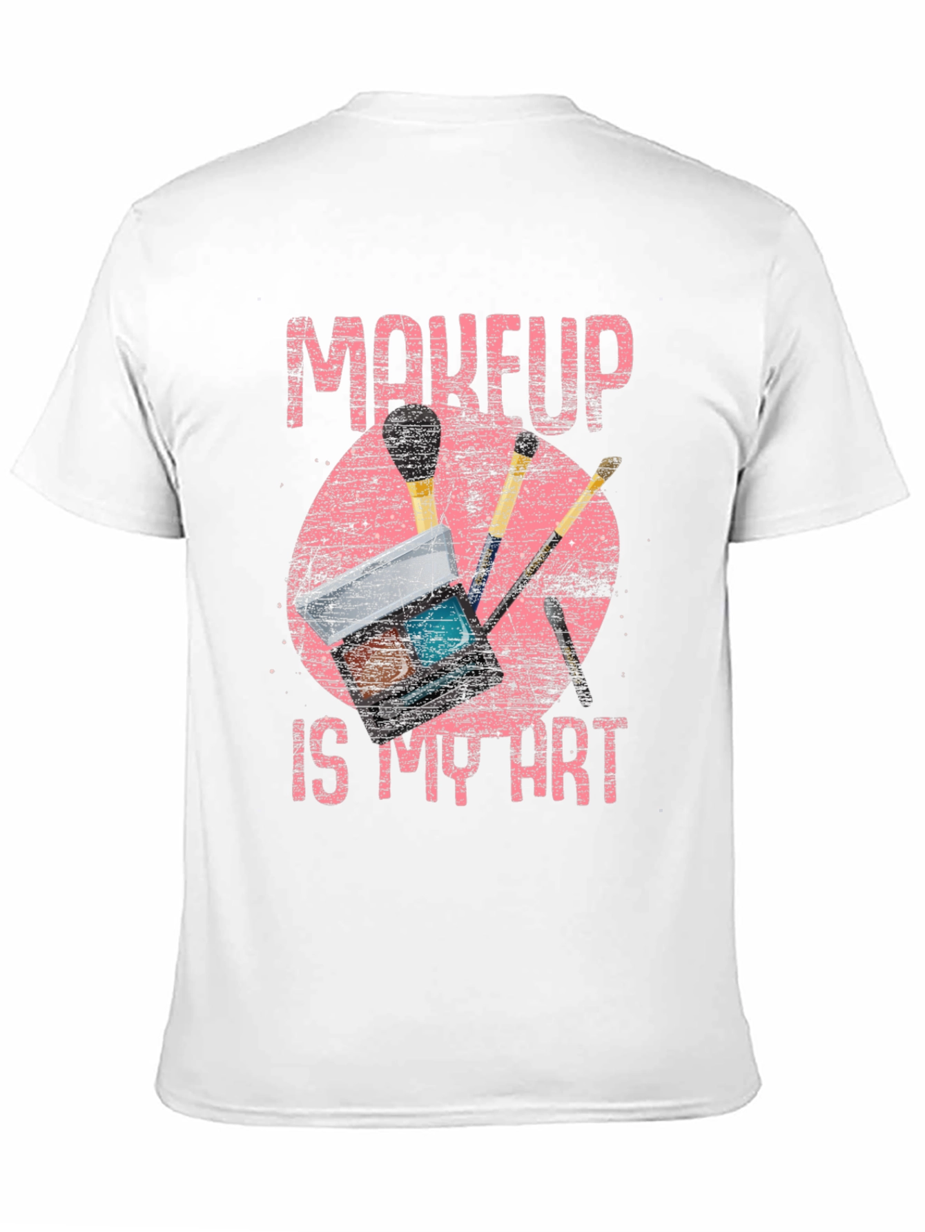 Black Makeup is My Art Graphic Tee - Black Cotton Shirt view 11