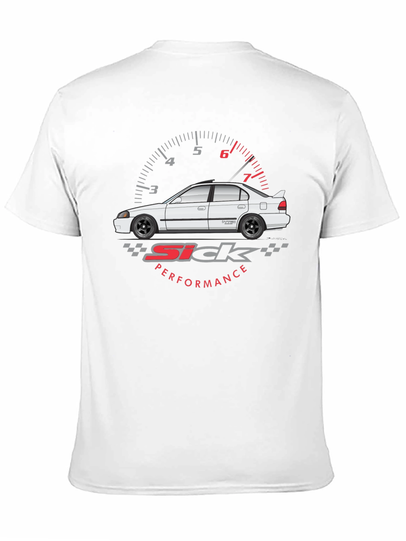 Black Sick Performance Car Graphic T-Shirt view 11