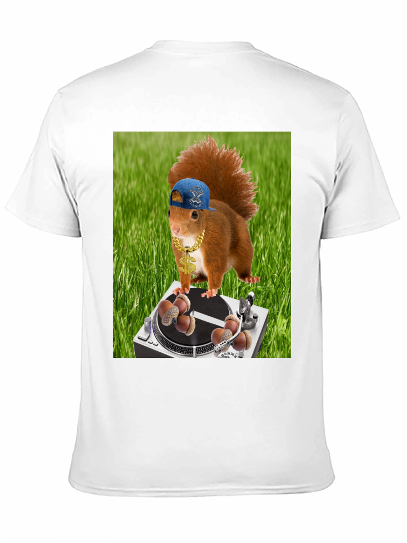 Black Funny Squirrel DJ T-Shirt - Party Animal view 11