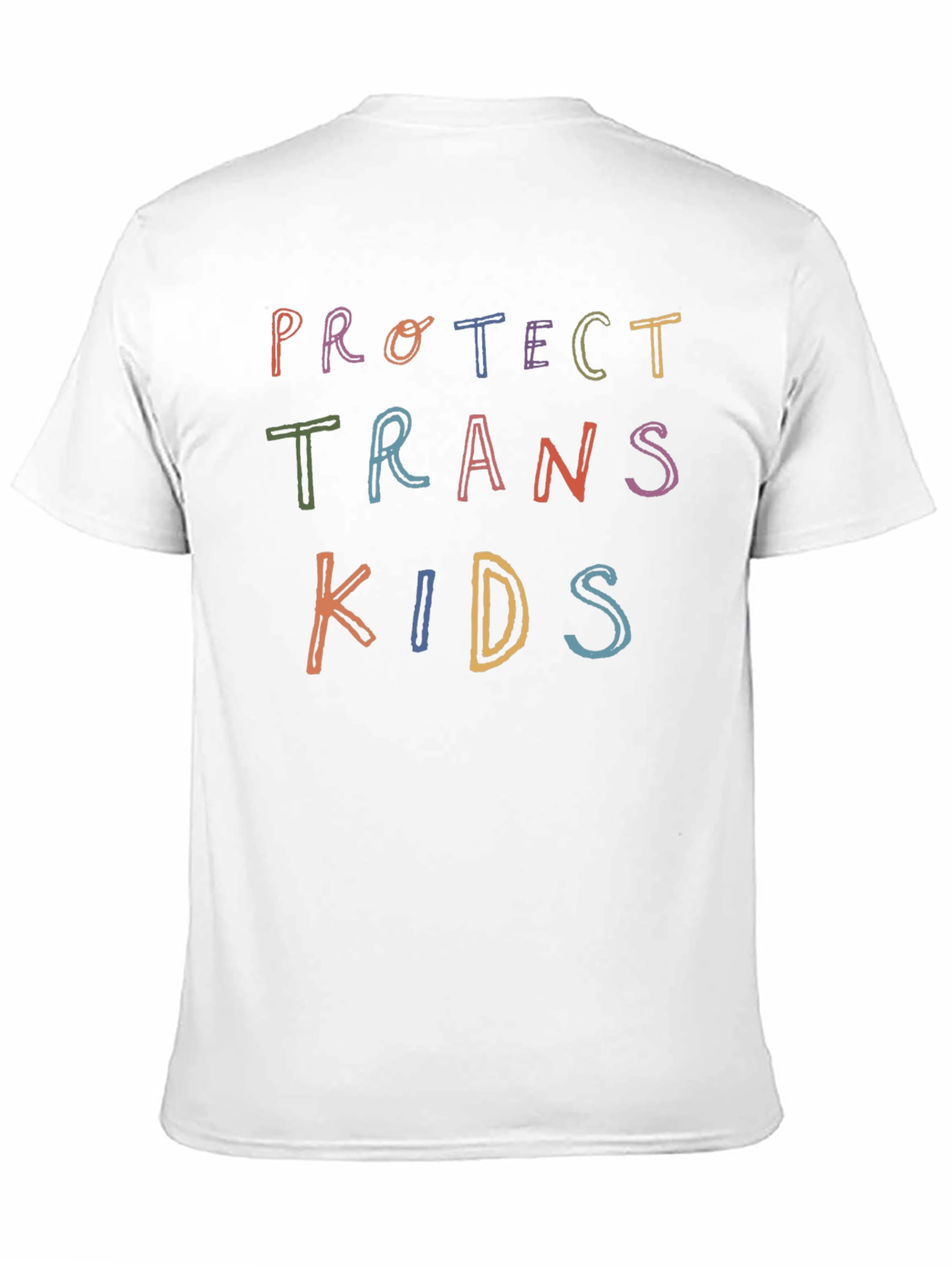 Black Protect Trans Kids T-Shirt - Colorful Advocacy view 11