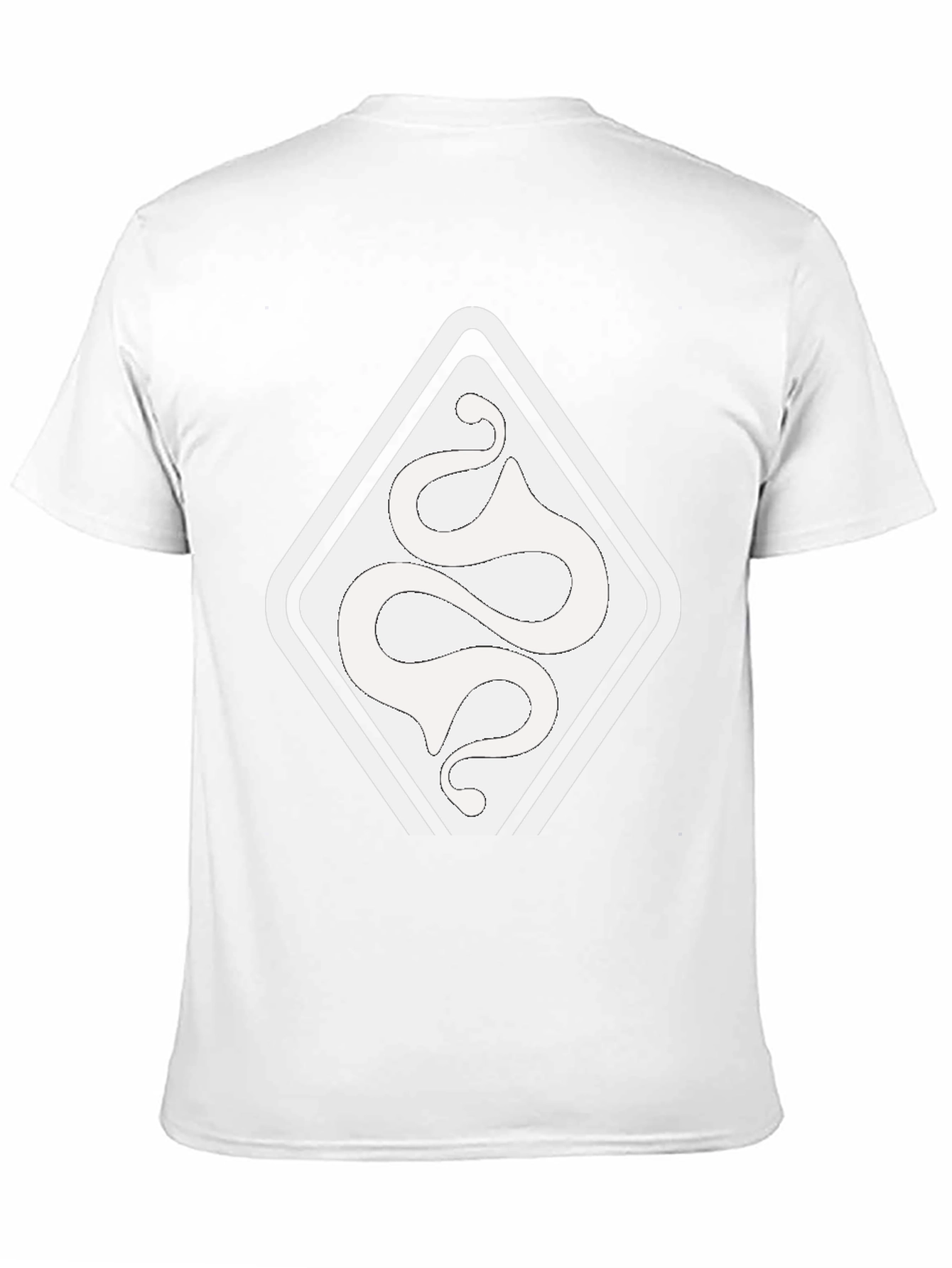 Black Modern Graphic Tee: Abstract Snake Design view 11