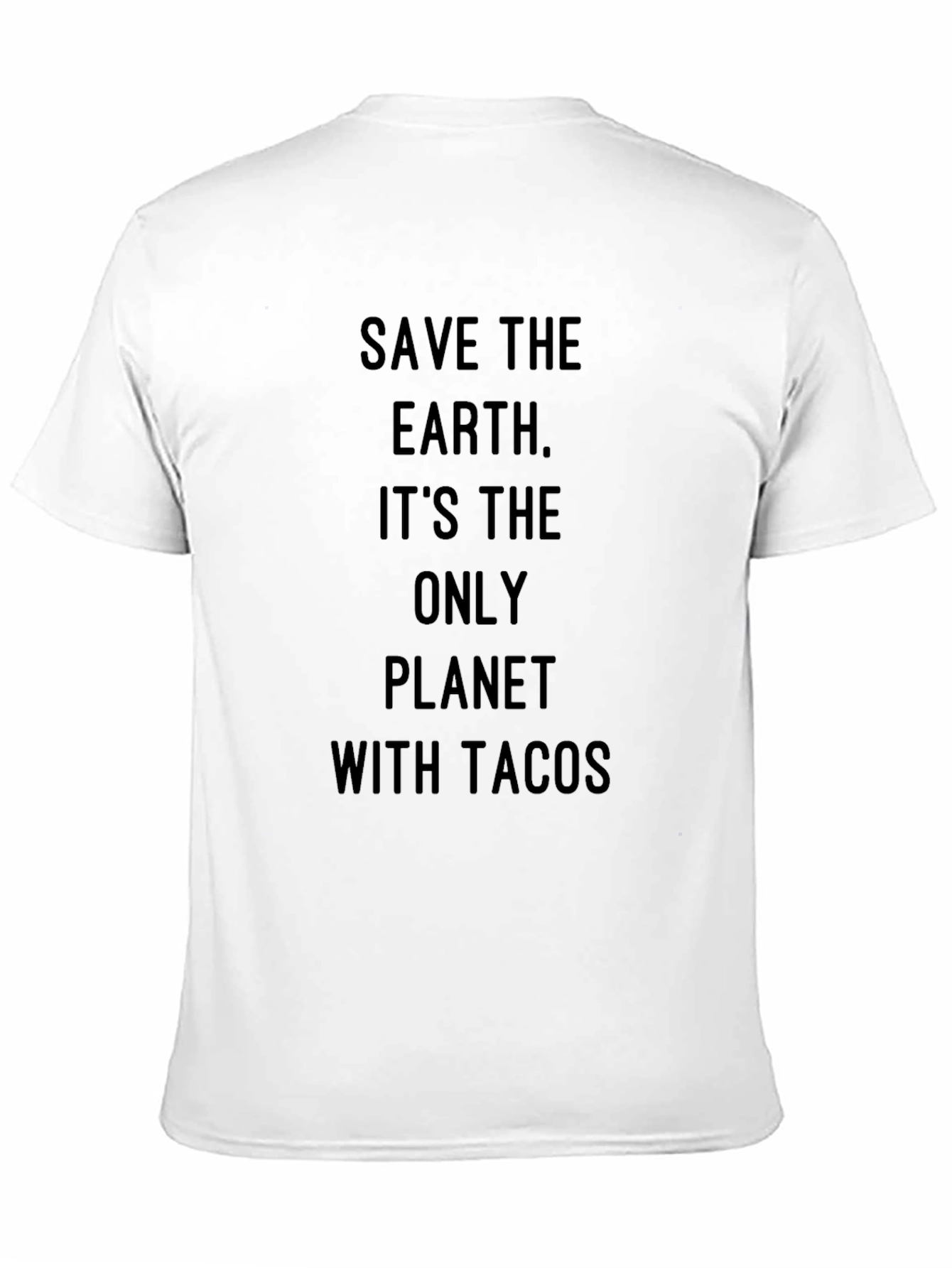 Black Save The Earth Tacos Graphic Tee - Funny Slogan T-Shirt view 11