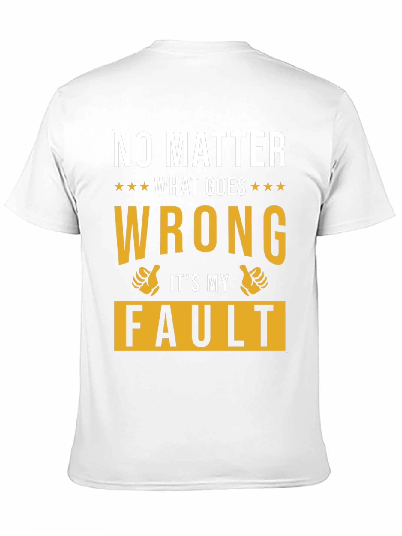 Black Funny Graphic T-Shirt - "It's My Fault" view 11