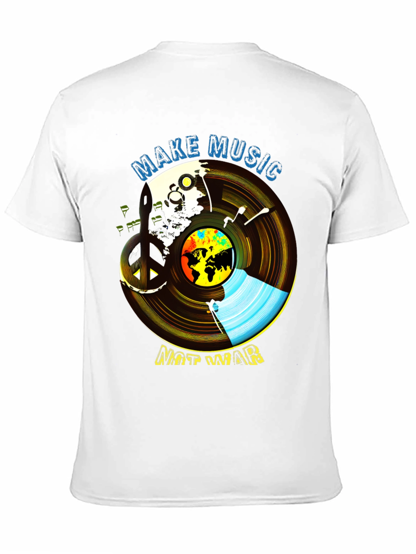 Make Music Not War Graphic Tee - Unisex Peace T-Shirt - 11