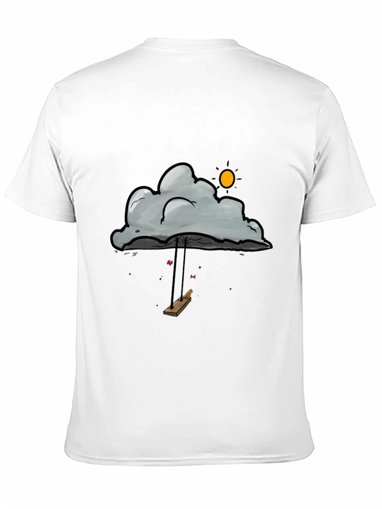 Black Cloud Swing Graphic T-Shirt - Unique Design view 11