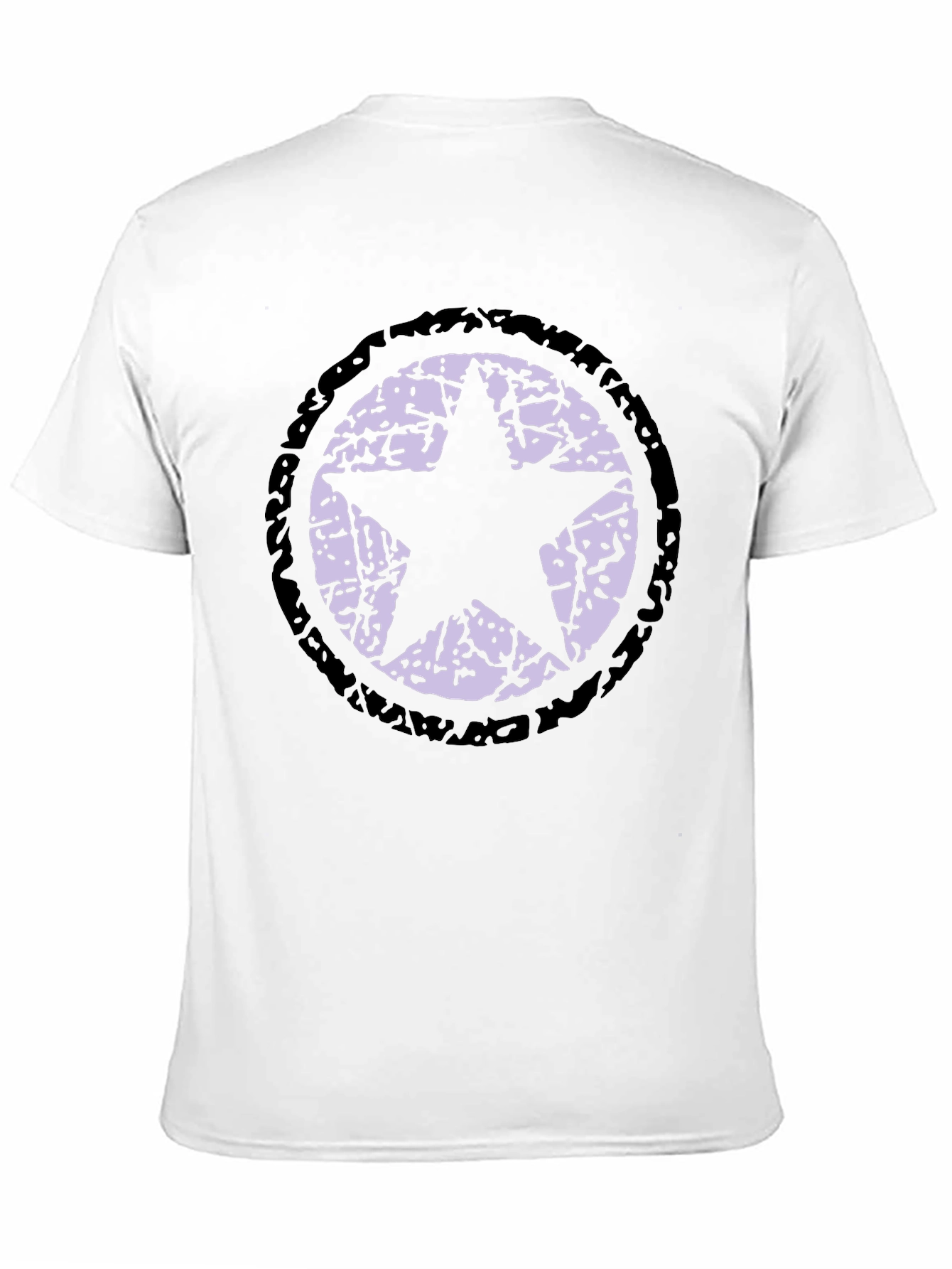 Black Distressed Star Graphic Black T-Shirt view 11