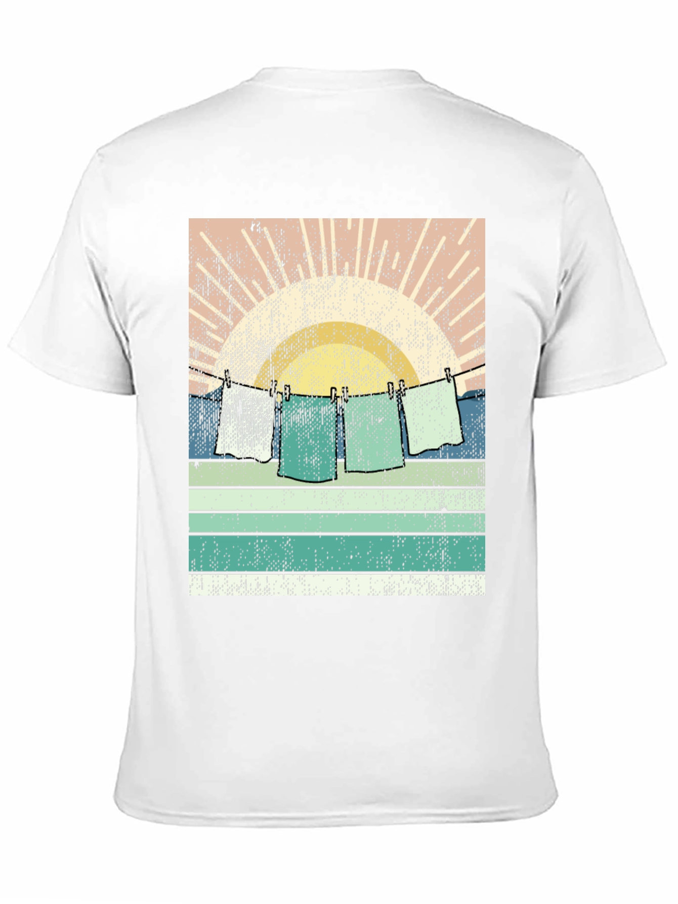 Black Retro Sunset Laundry T-Shirt view 11