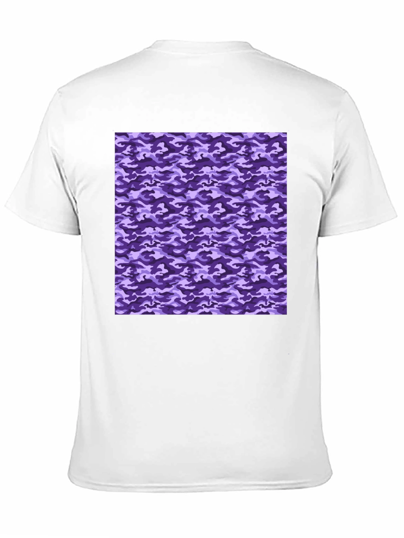 Black Purple Camo Print Black T-Shirt view 11