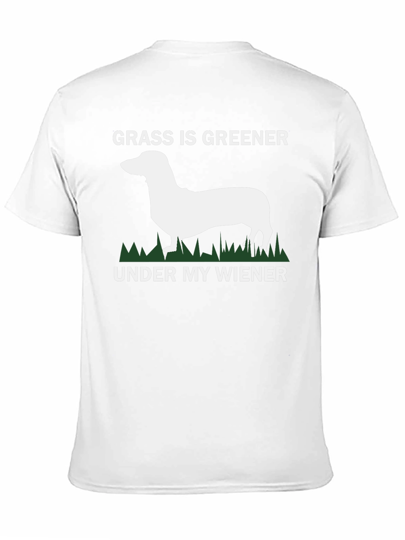 Funny Dachshund Wiener Dog T-Shirt - Green Grass - 11