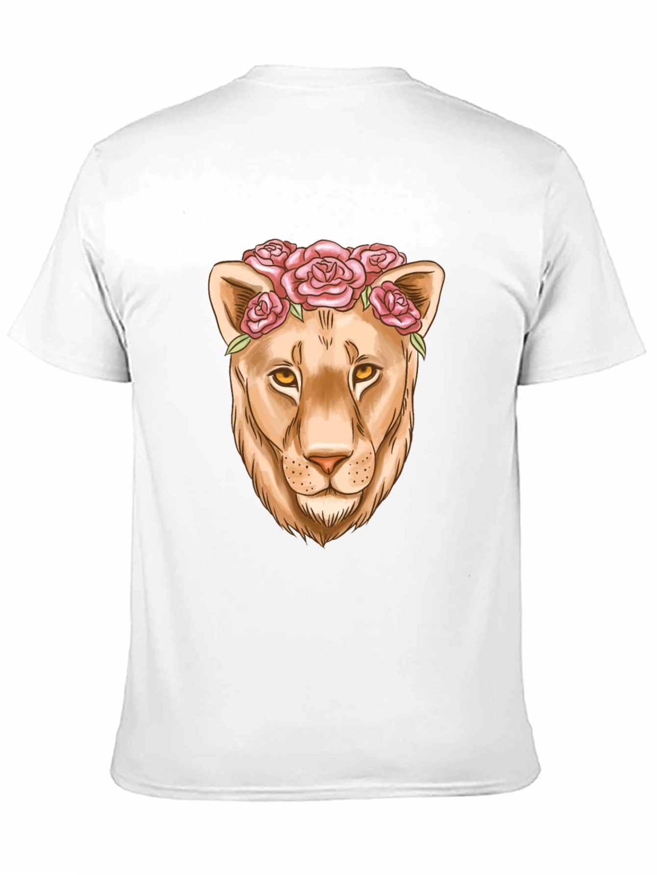 Black Lioness Flower Crown Graphic Tee - Black view 11