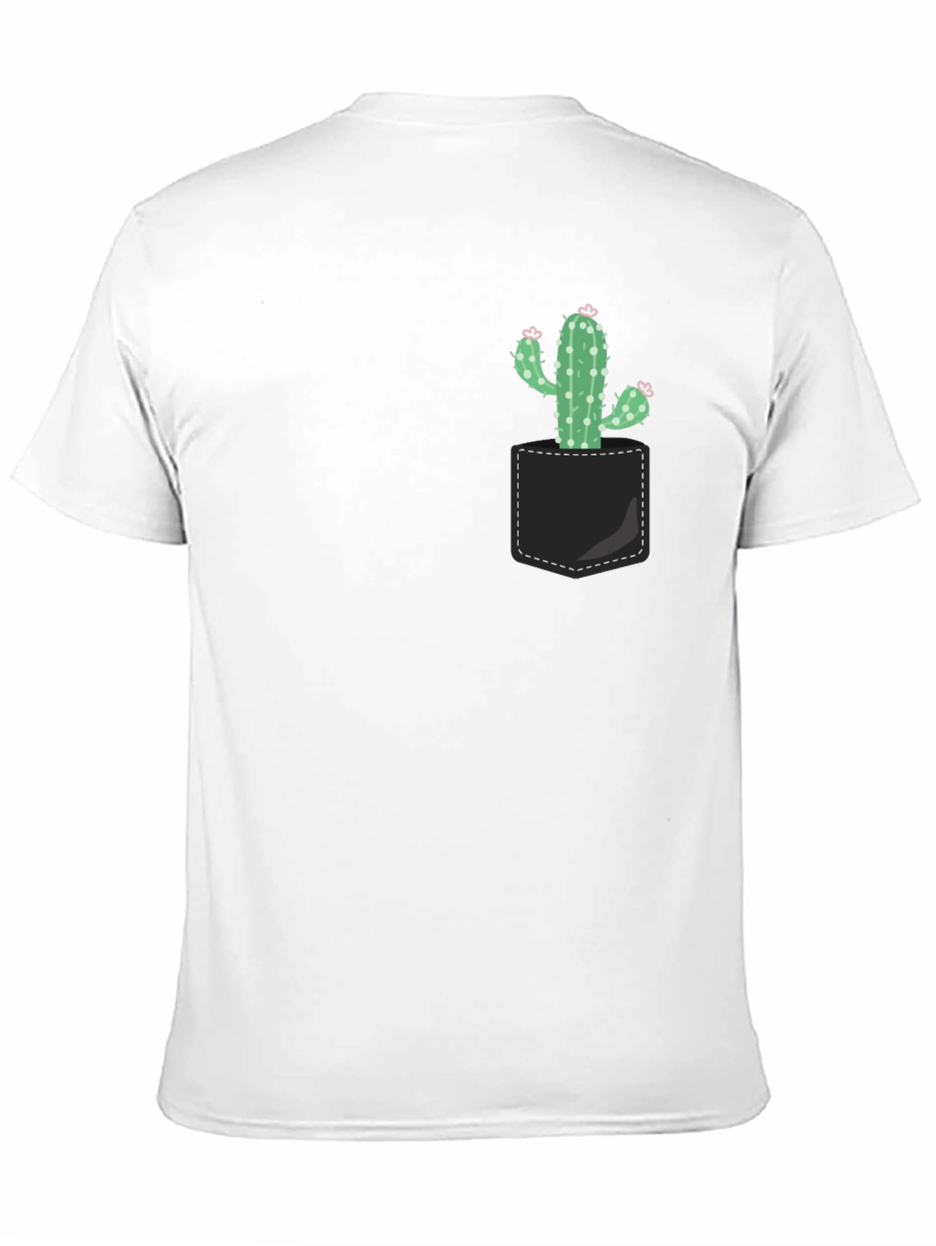 Black Cactus Pocket T-Shirt - Trendy Graphic Tee view 11