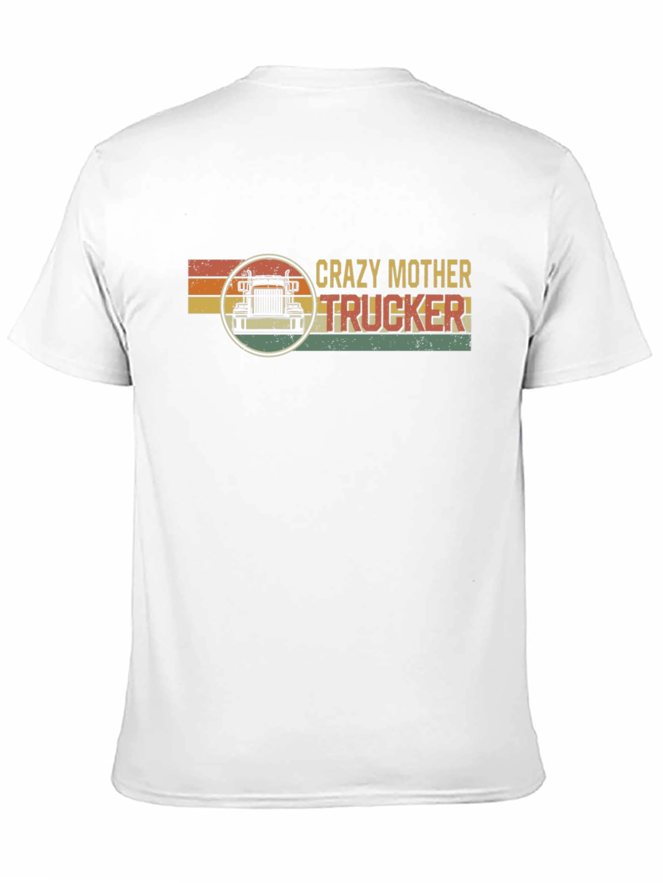 Black Crazy Mother Trucker T-Shirt - Vintage Style view 11
