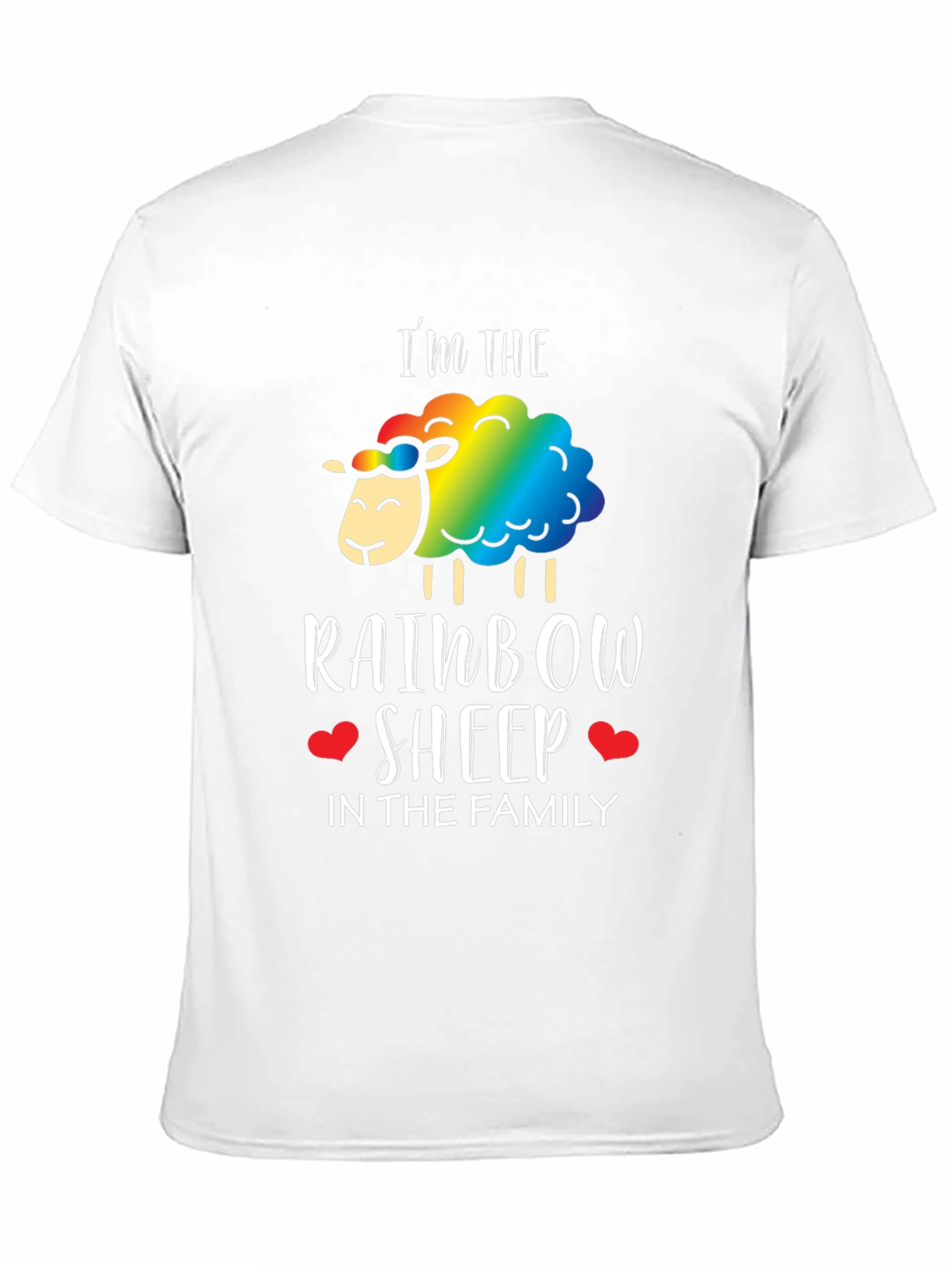 Black Rainbow Sheep Family T-Shirt - Pride LGBTQ+ Tee view 11