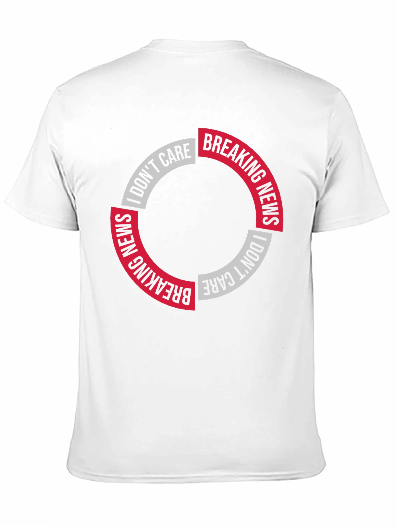 Black Breaking News I Don't Care Graphic Tee view 11