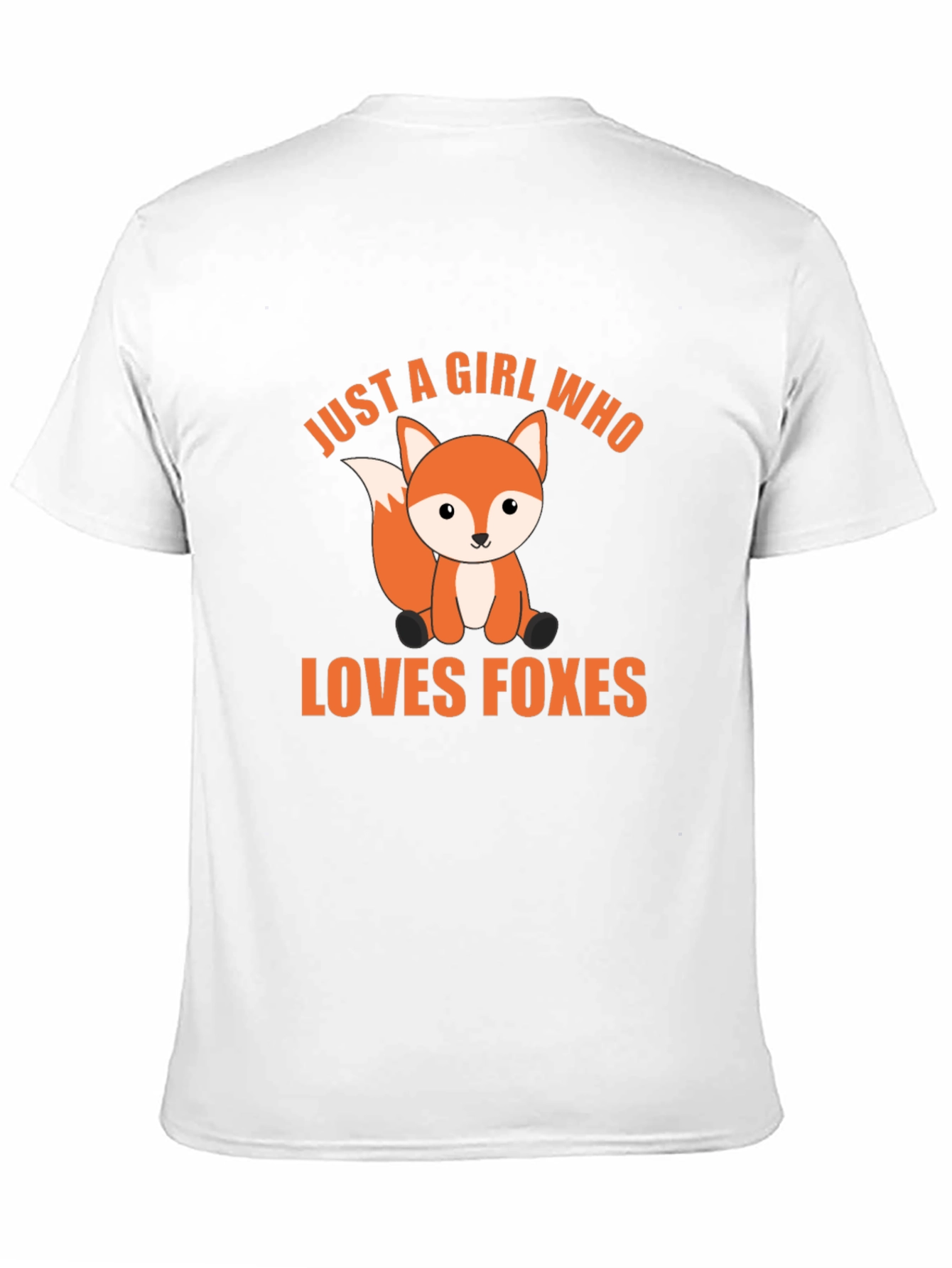 Black Cute Fox Lover T-Shirt - Just A Girl Who Loves Foxes view 11