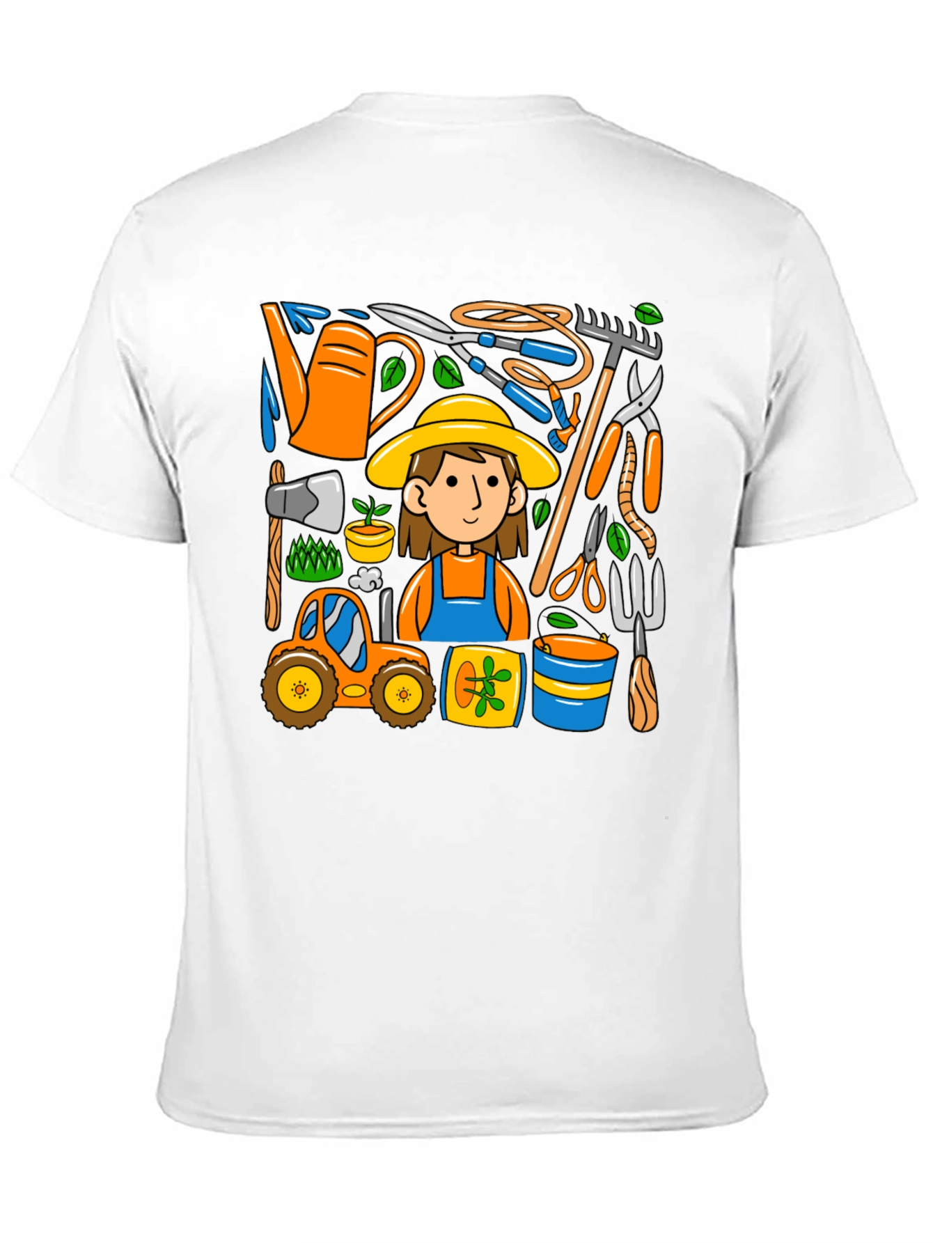 Black Gardening Tools Graphic Tee view 11