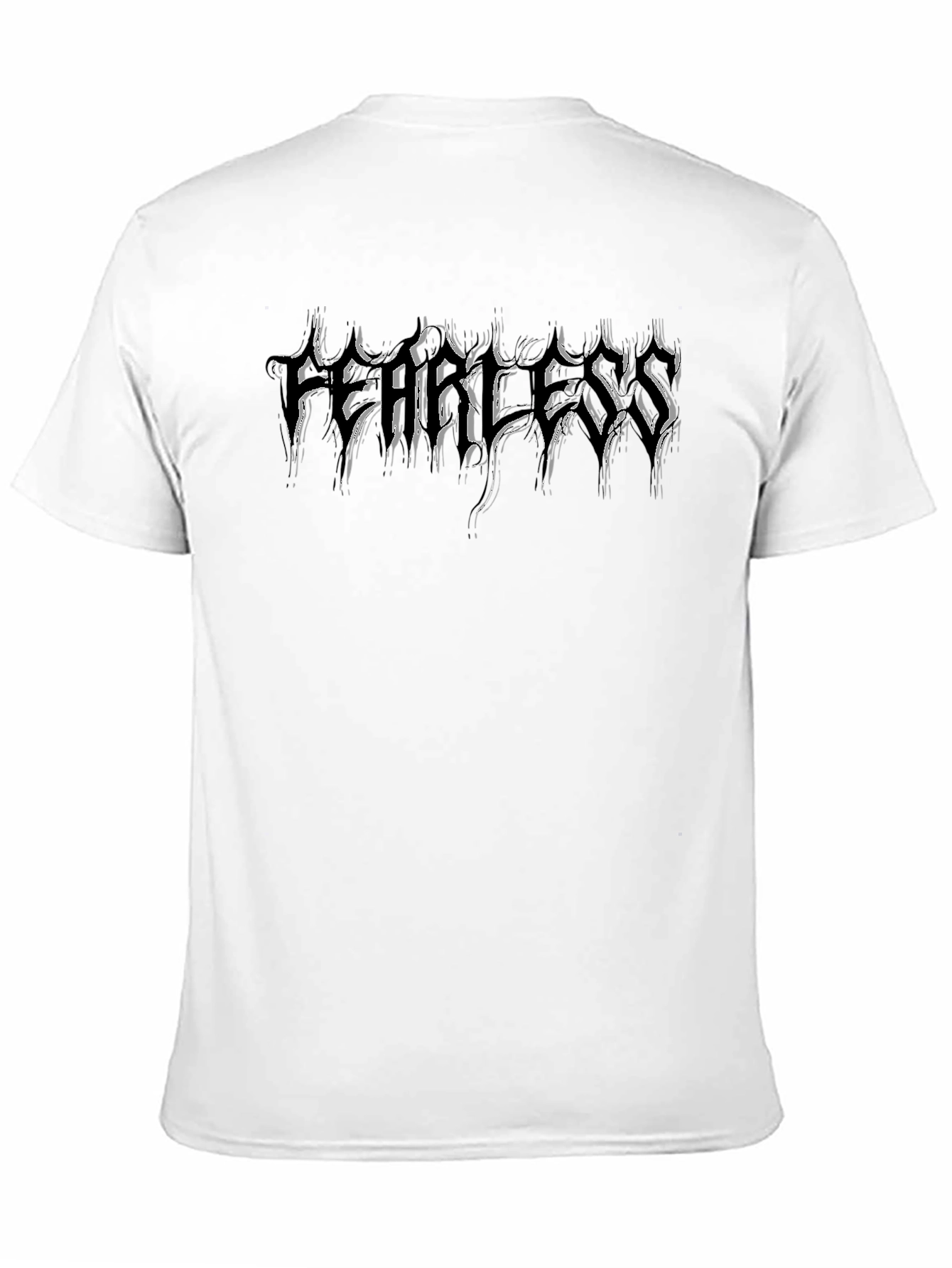 Black Fearless Graphic Print Black T-Shirt view 11