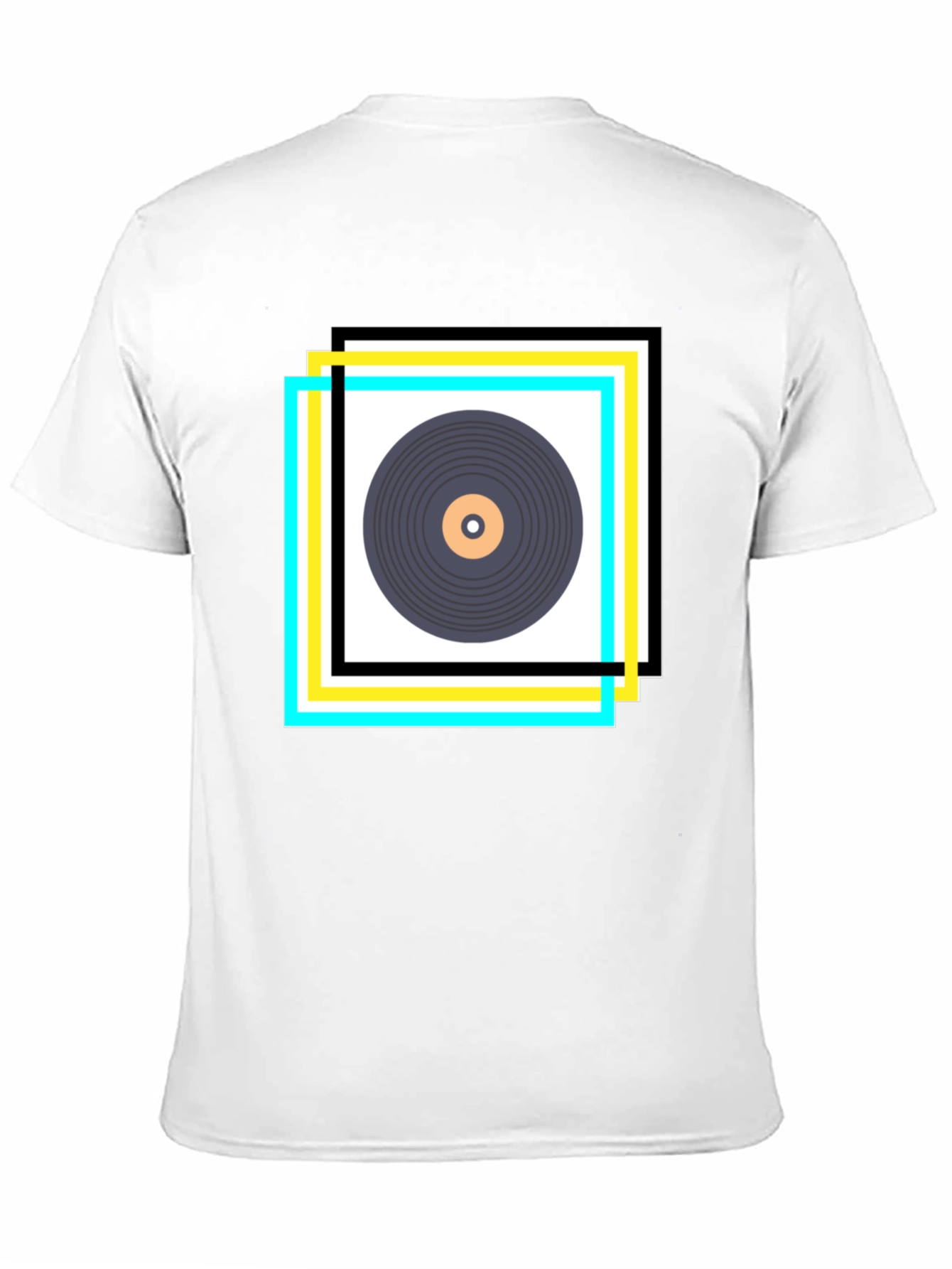 Black Retro Vinyl Record Graphic Tee view 11