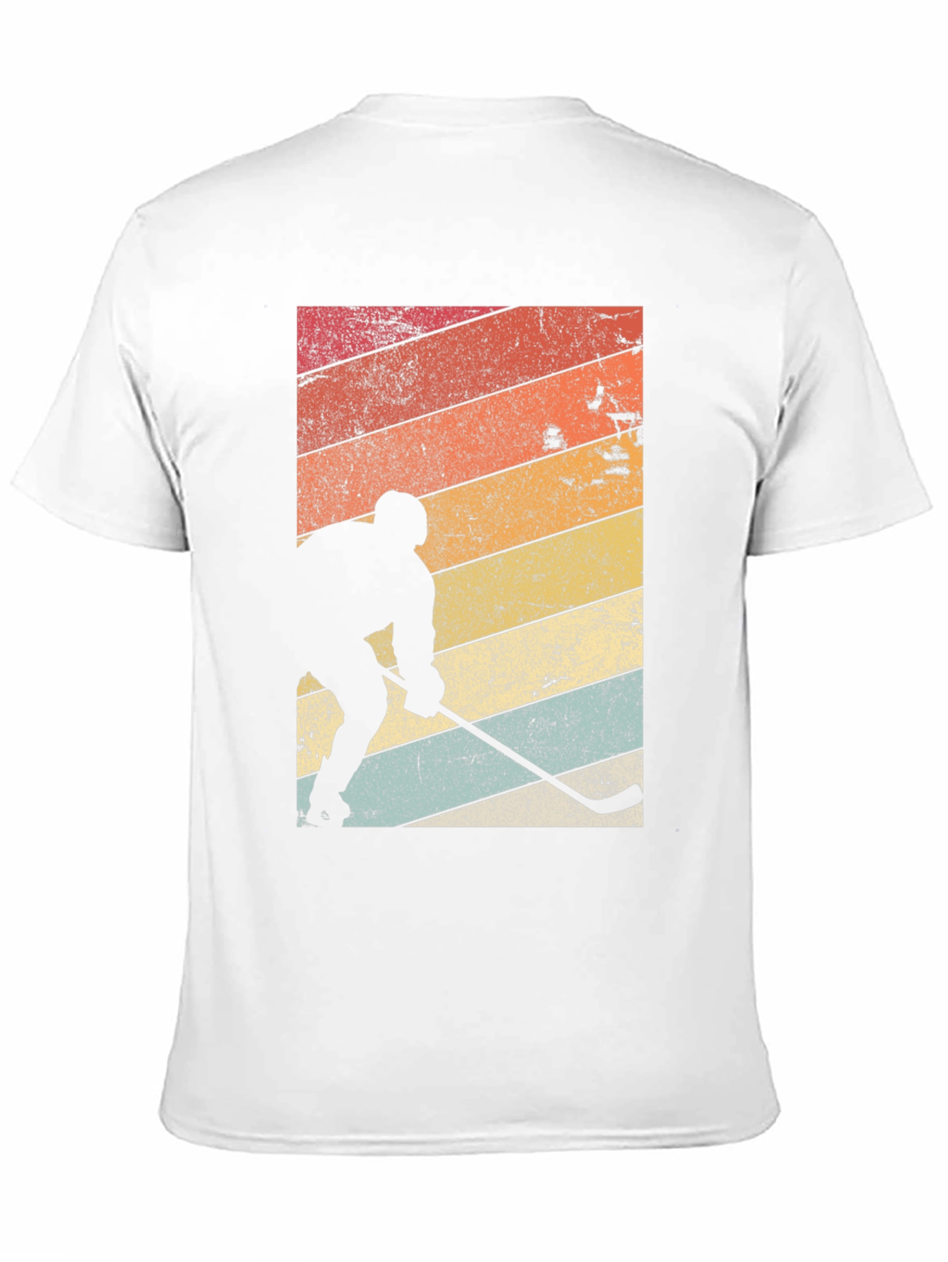 Black Retro Hockey Player Graphic T-Shirt view 11
