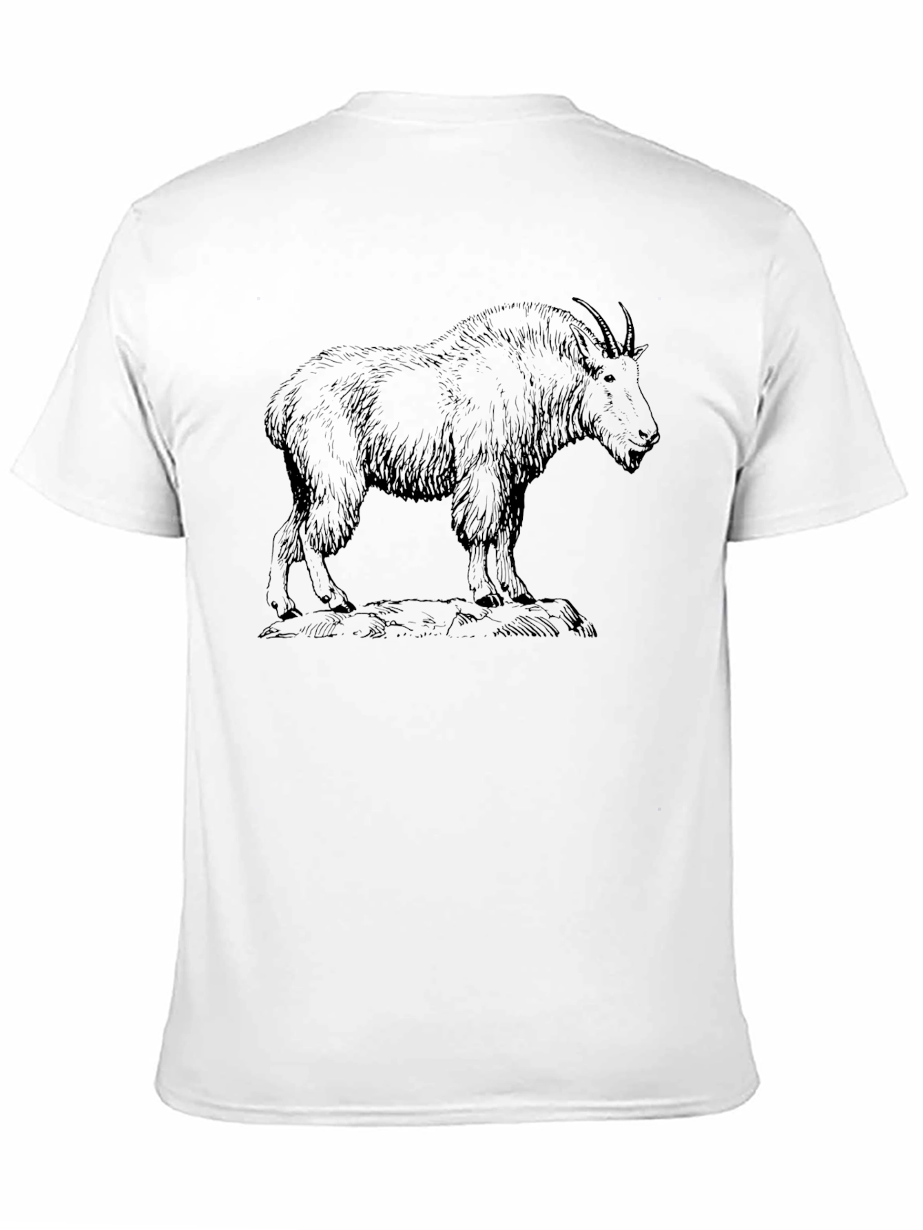 Black Mountain Goat Graphic Tee - Black Cotton Blend view 11