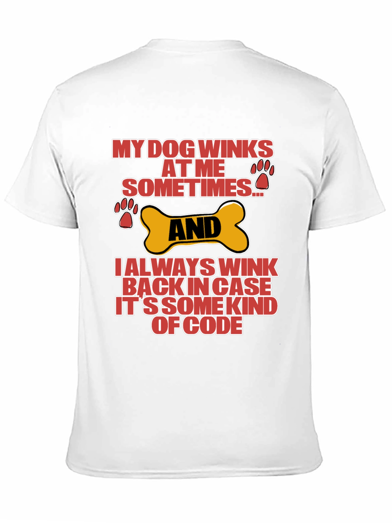 Black Dog Wink Code T-Shirt view 11