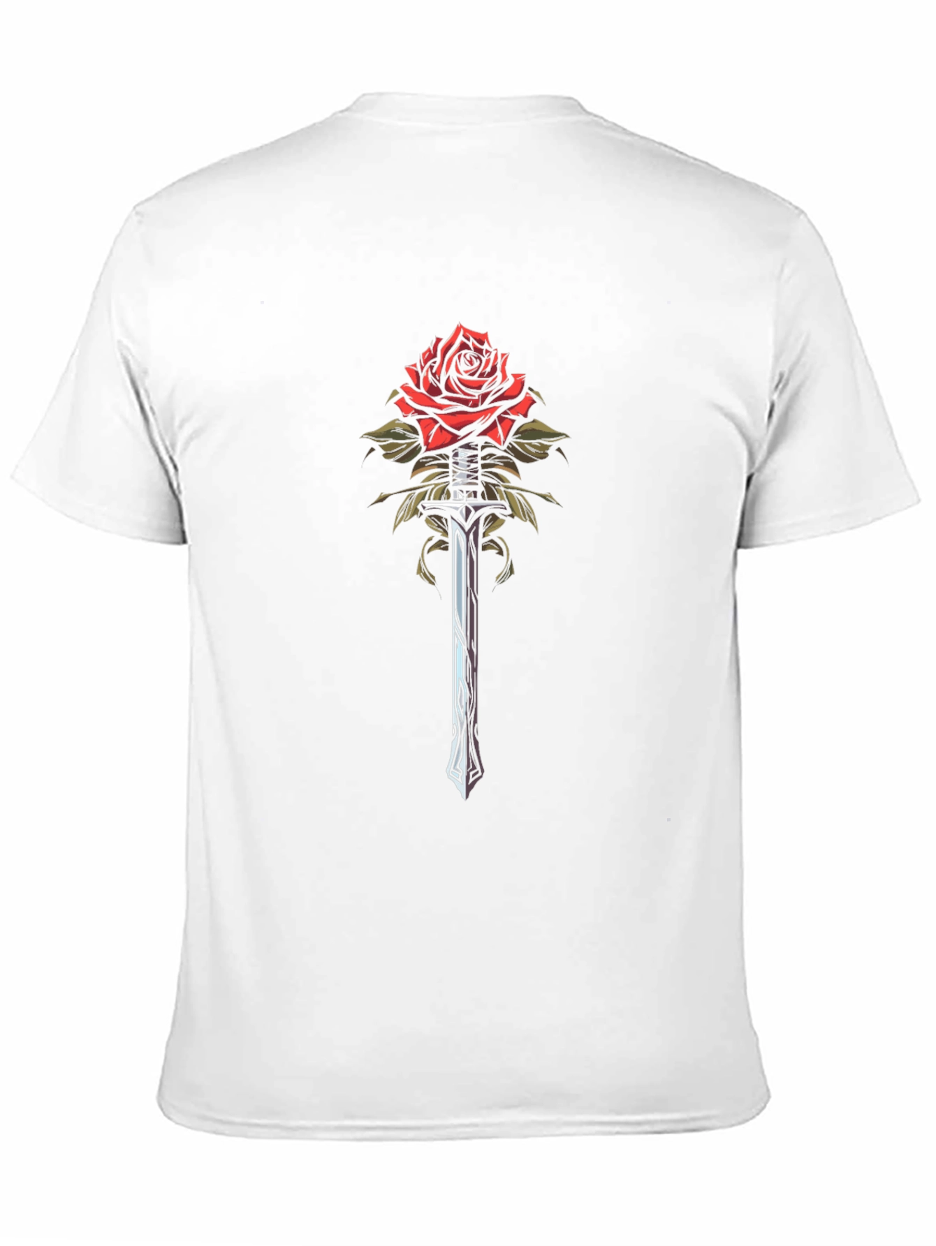 Black Rose and Sword Graphic Tee - Black view 11