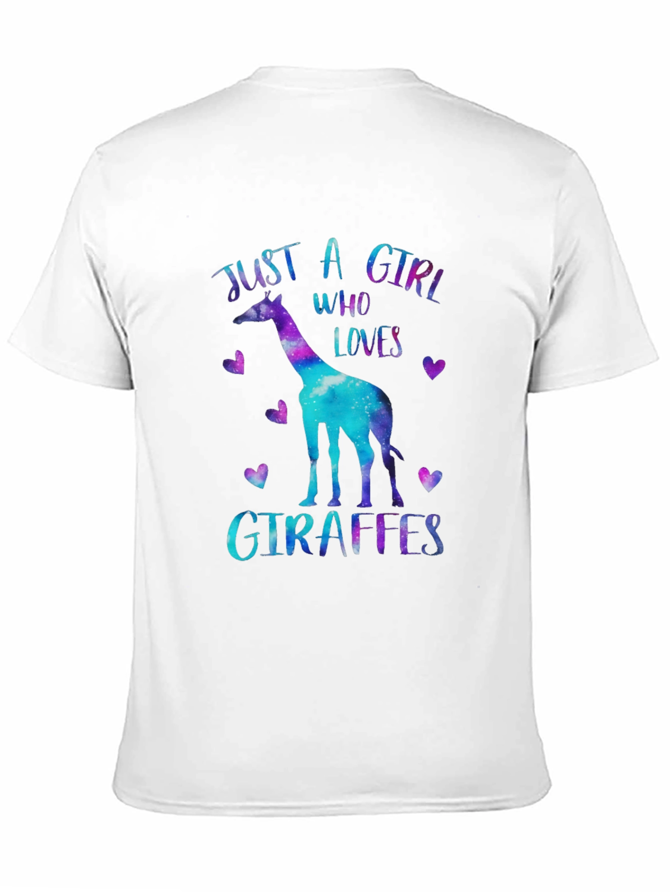 Black Just A Girl Who Loves Giraffes T-Shirt view 11