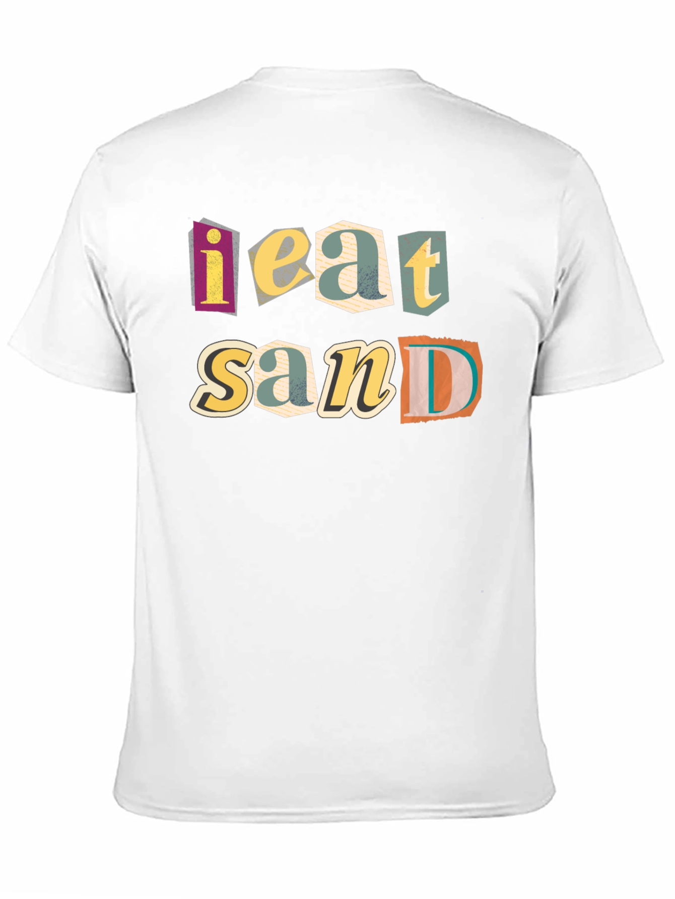Black I Eat Sand Funny Graphic T-Shirt view 11