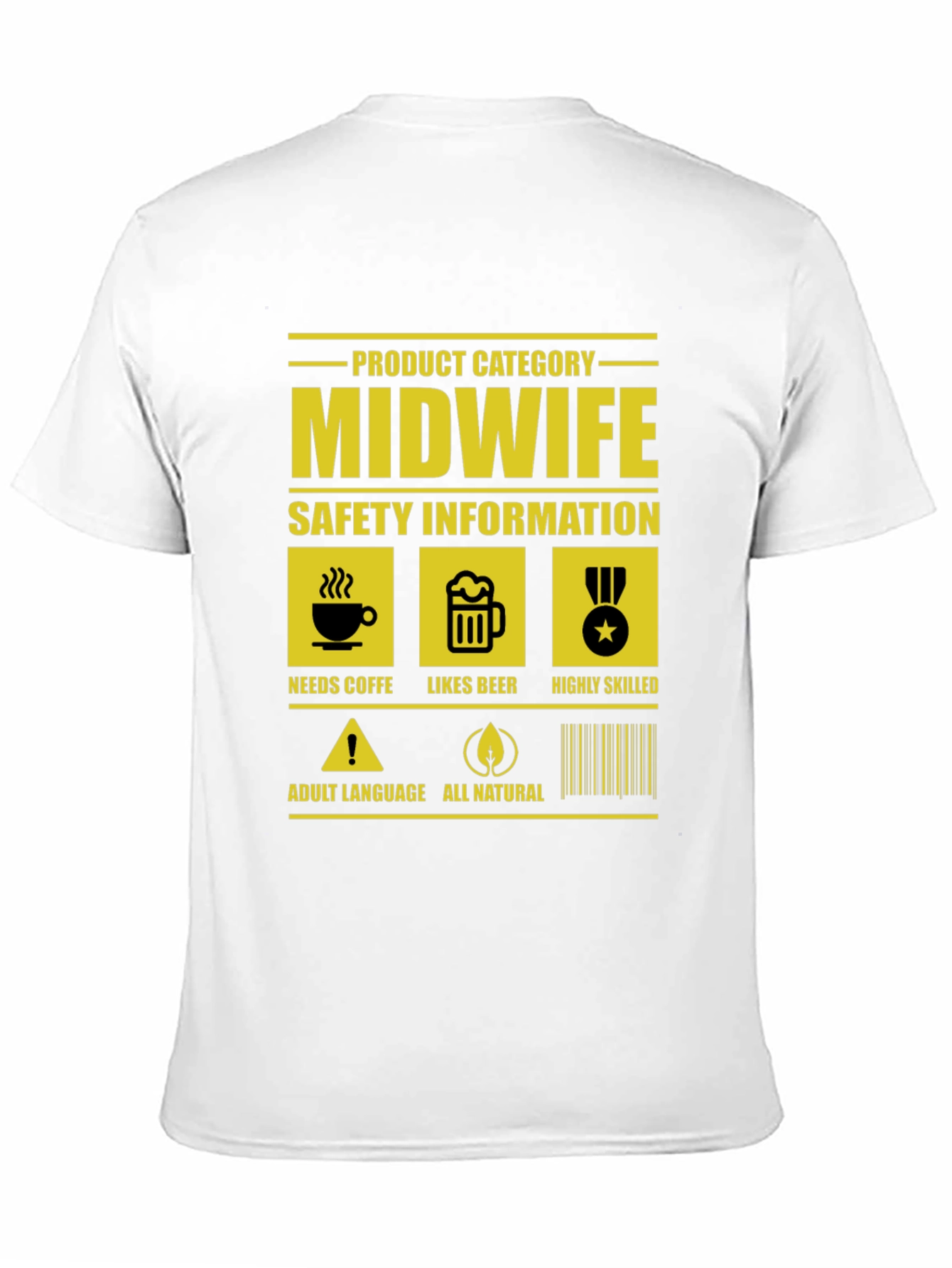 Black Midwife Product Category Funny T-Shirt view 11