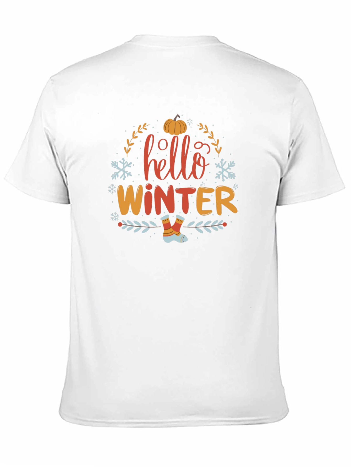 Black Hello Winter Graphic Tee - Soft Black Shirt view 11