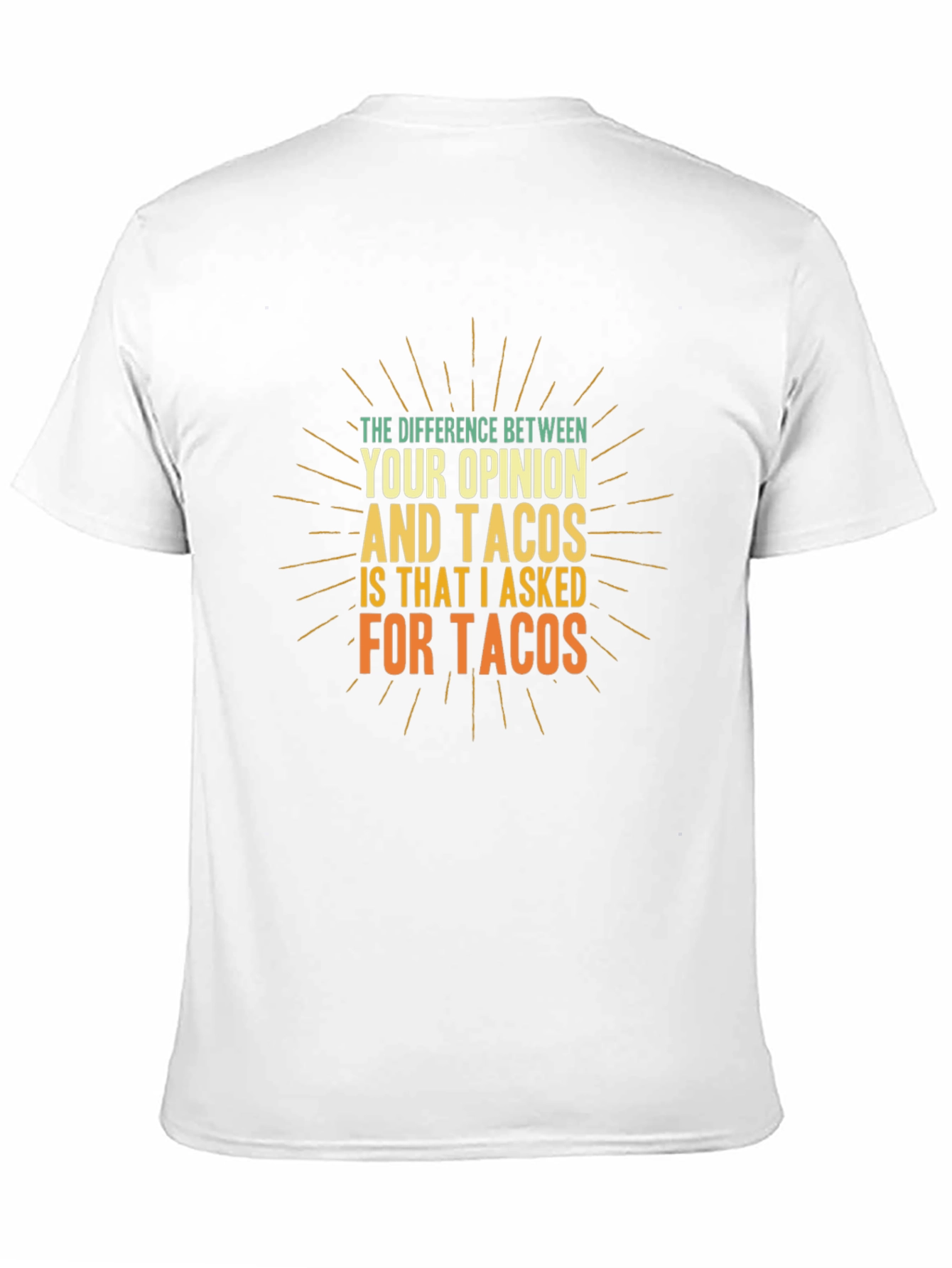 Black Tacos Opinion Graphic Tee - Funny Food Lover T-Shirt view 11