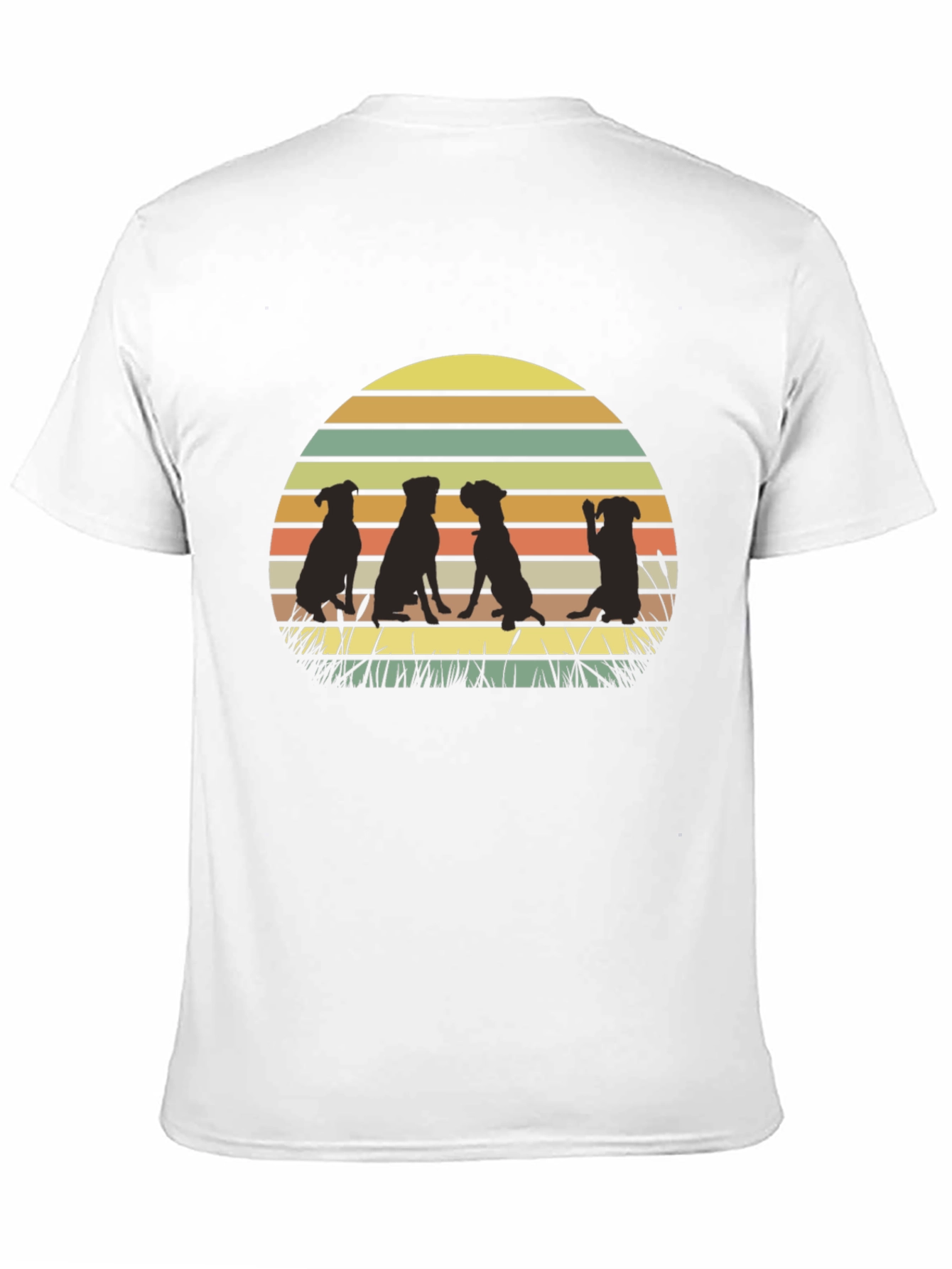 Black Dog Silhouette Sunset T-Shirt view 11