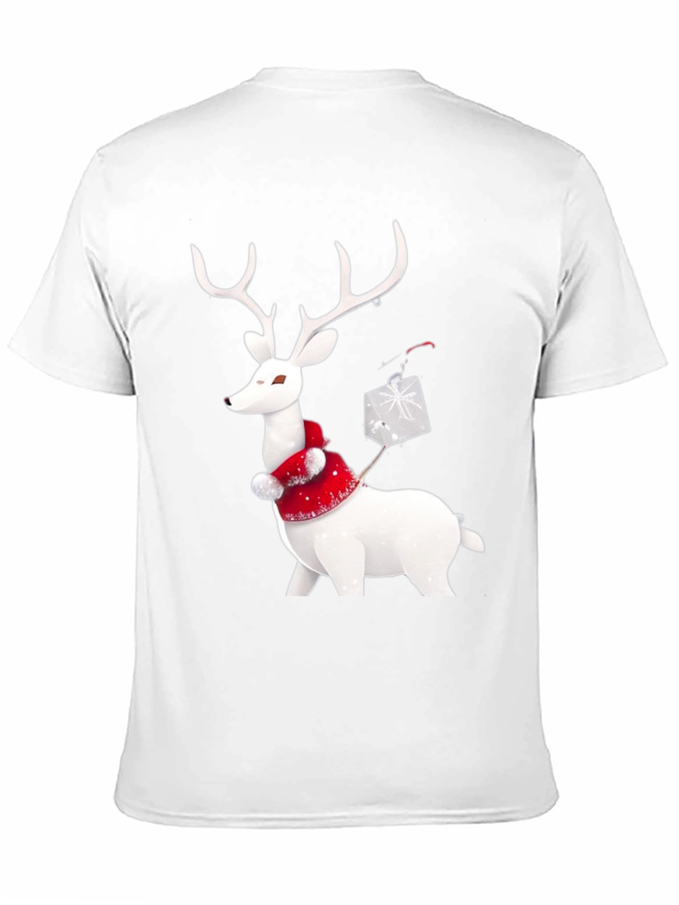 Black Festive Reindeer Graphic Tee - Holiday Apparel view 11