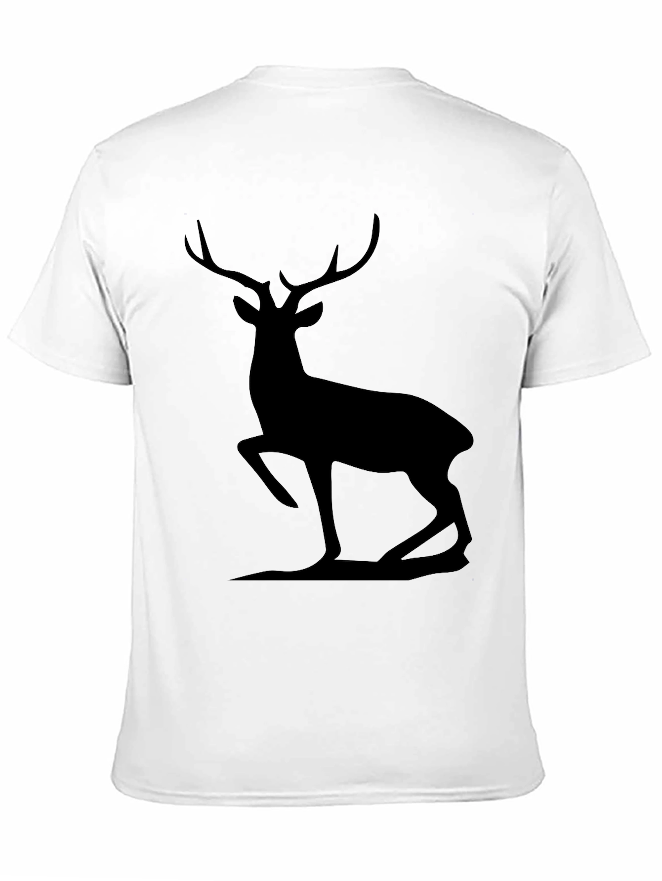 Black Men's Black Deer Silhouette Graphic Tee view 11