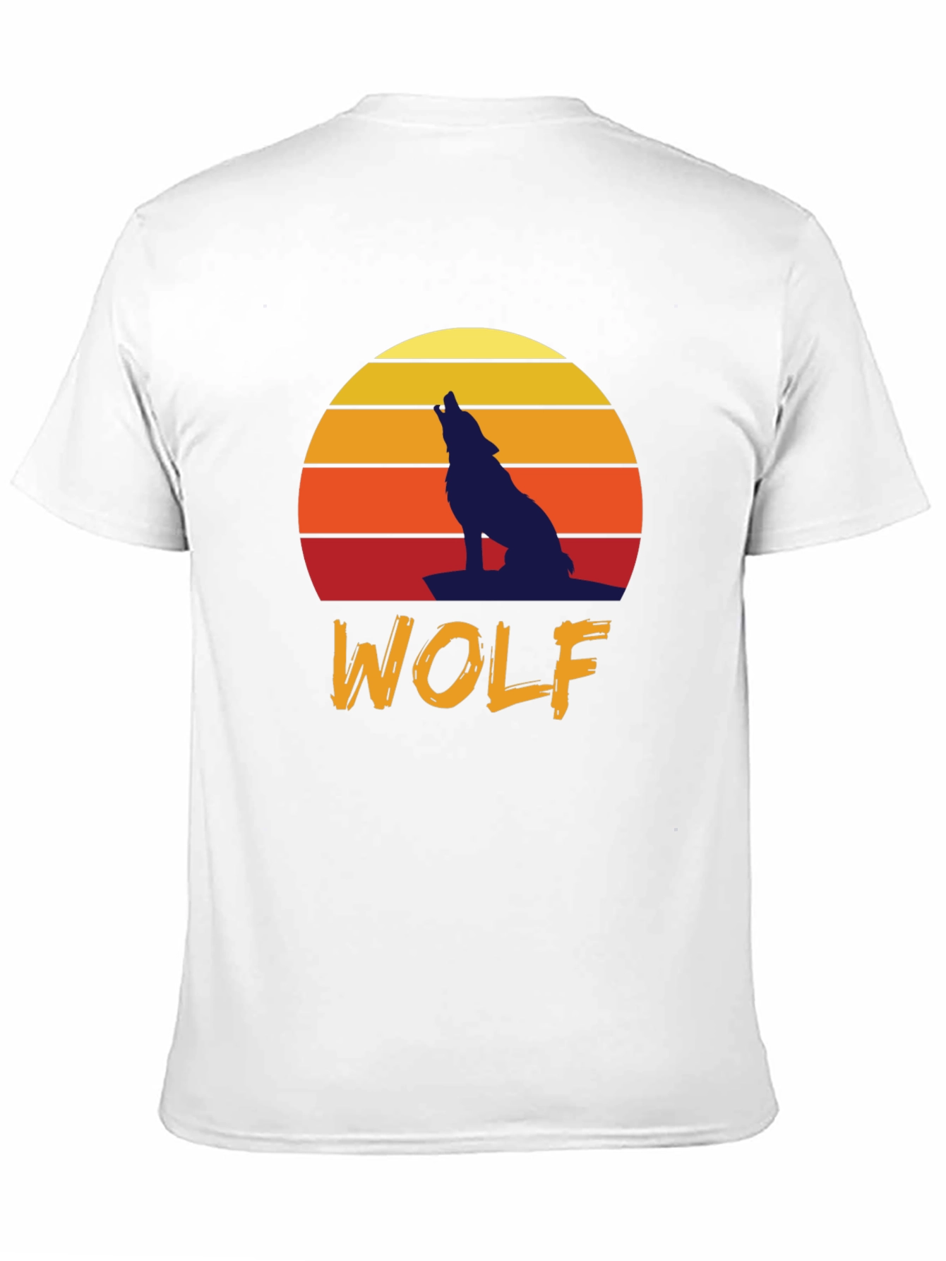 Black Wolf Sunset Graphic Tee - Vintage Style T-Shirt view 11