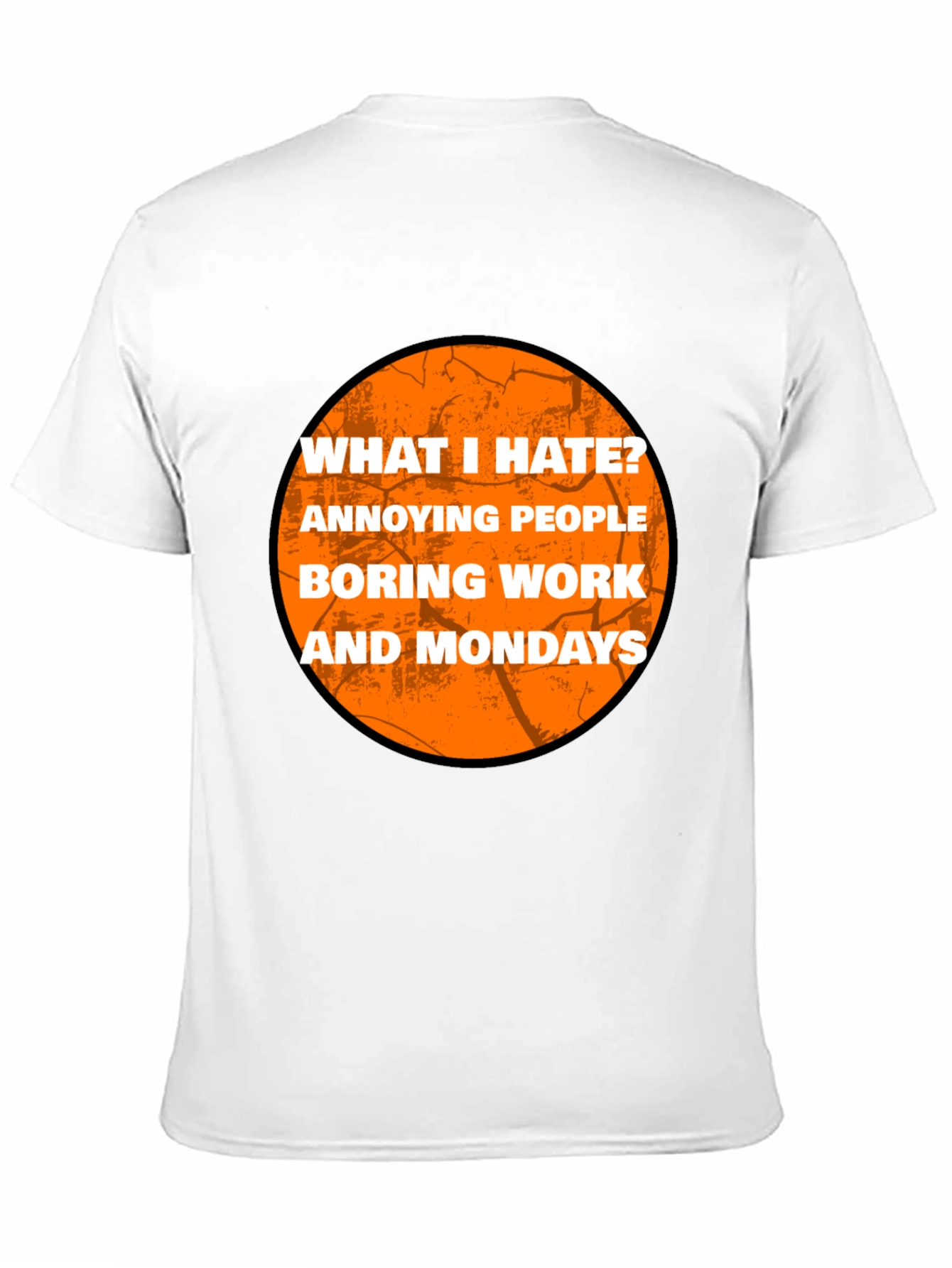 Black Humorous "What I Hate" Graphic T-Shirt view 11