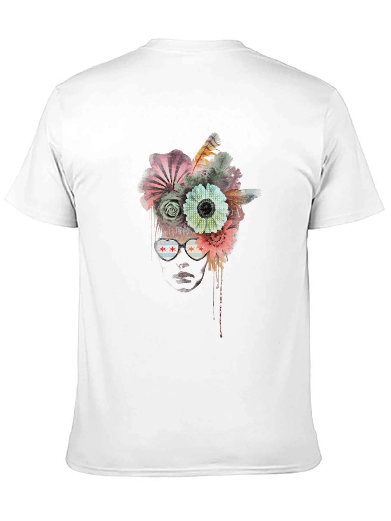 Black Floral Head Chicago T-Shirt view 11