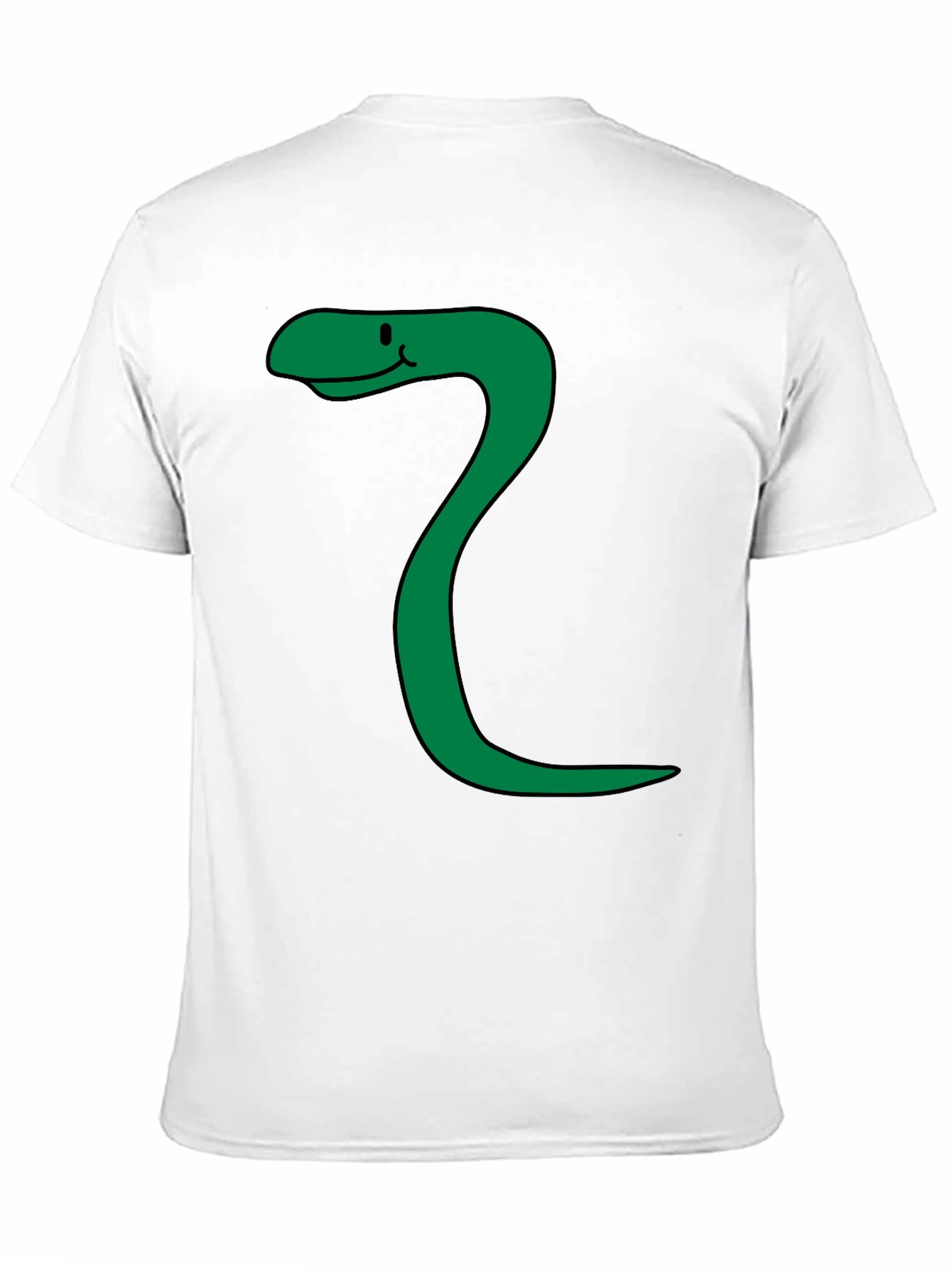 Black Funny Snake Cartoon Black T-Shirt view 11