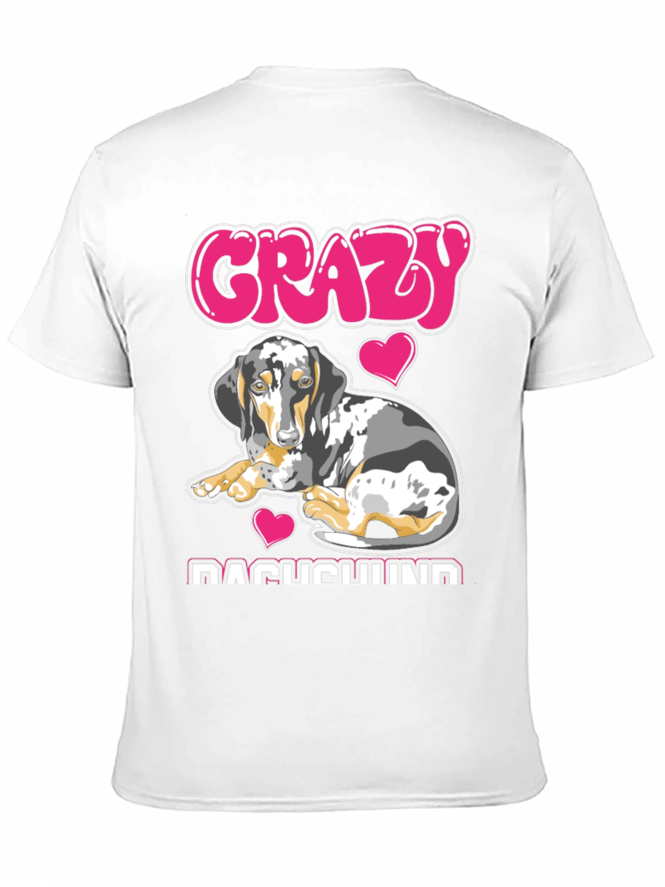 Black Crazy Dachshund T-Shirt - Dog Lover Tee view 11