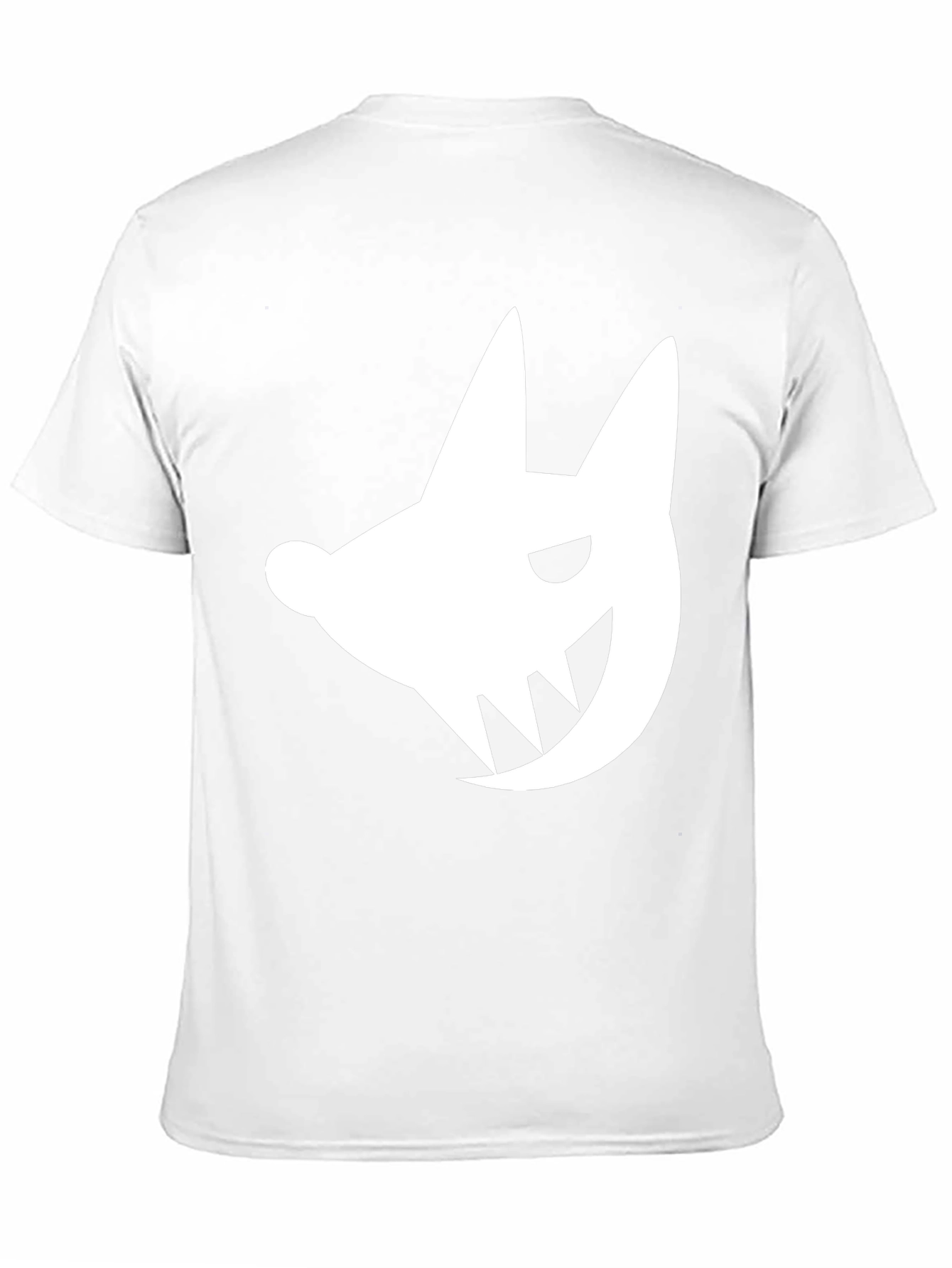 Black Edgy White Fanged Creature Graphic Black T-Shirt view 11