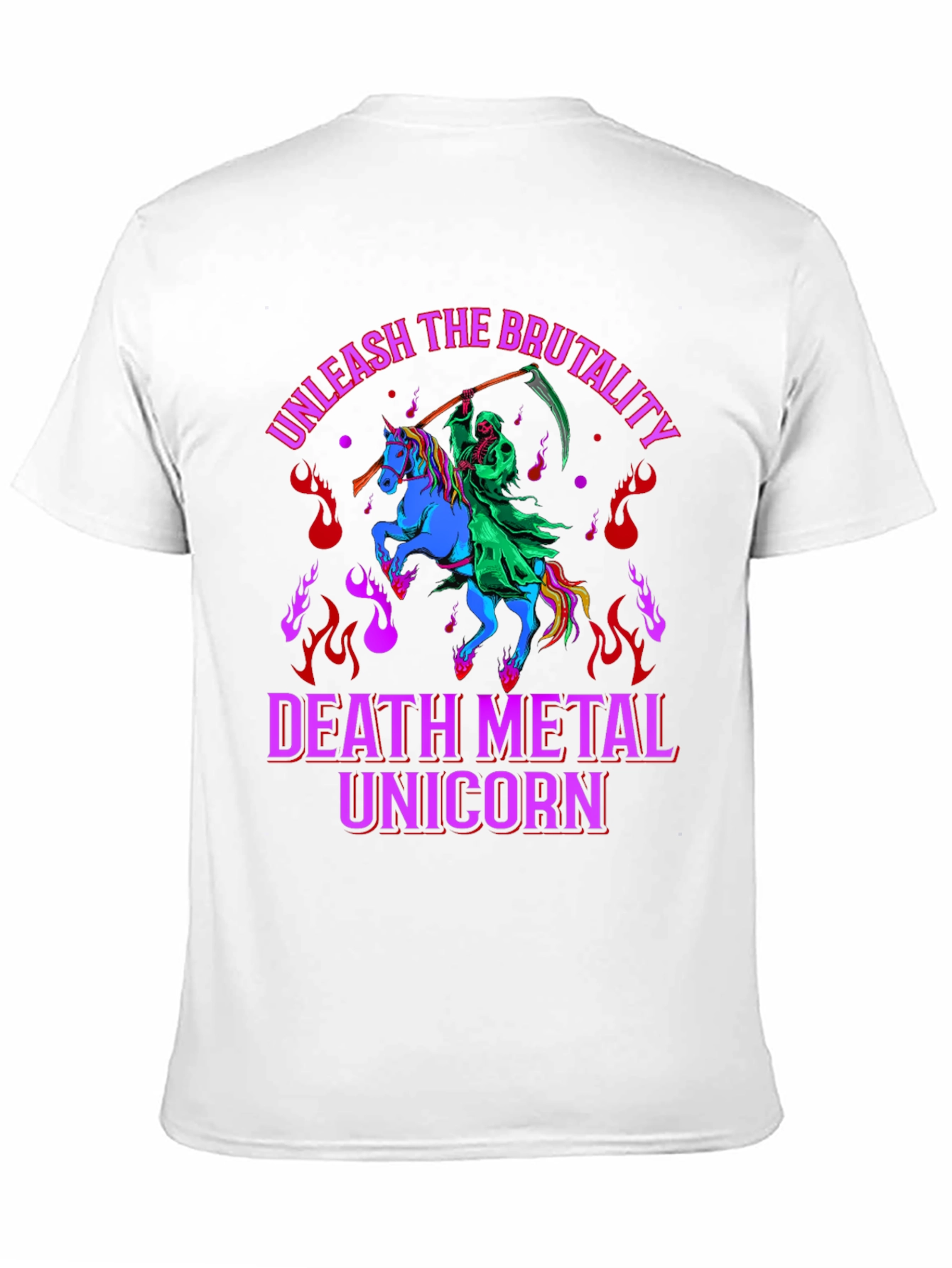 Black Death Metal Unicorn T-Shirt - Unleash the Brutality! view 11