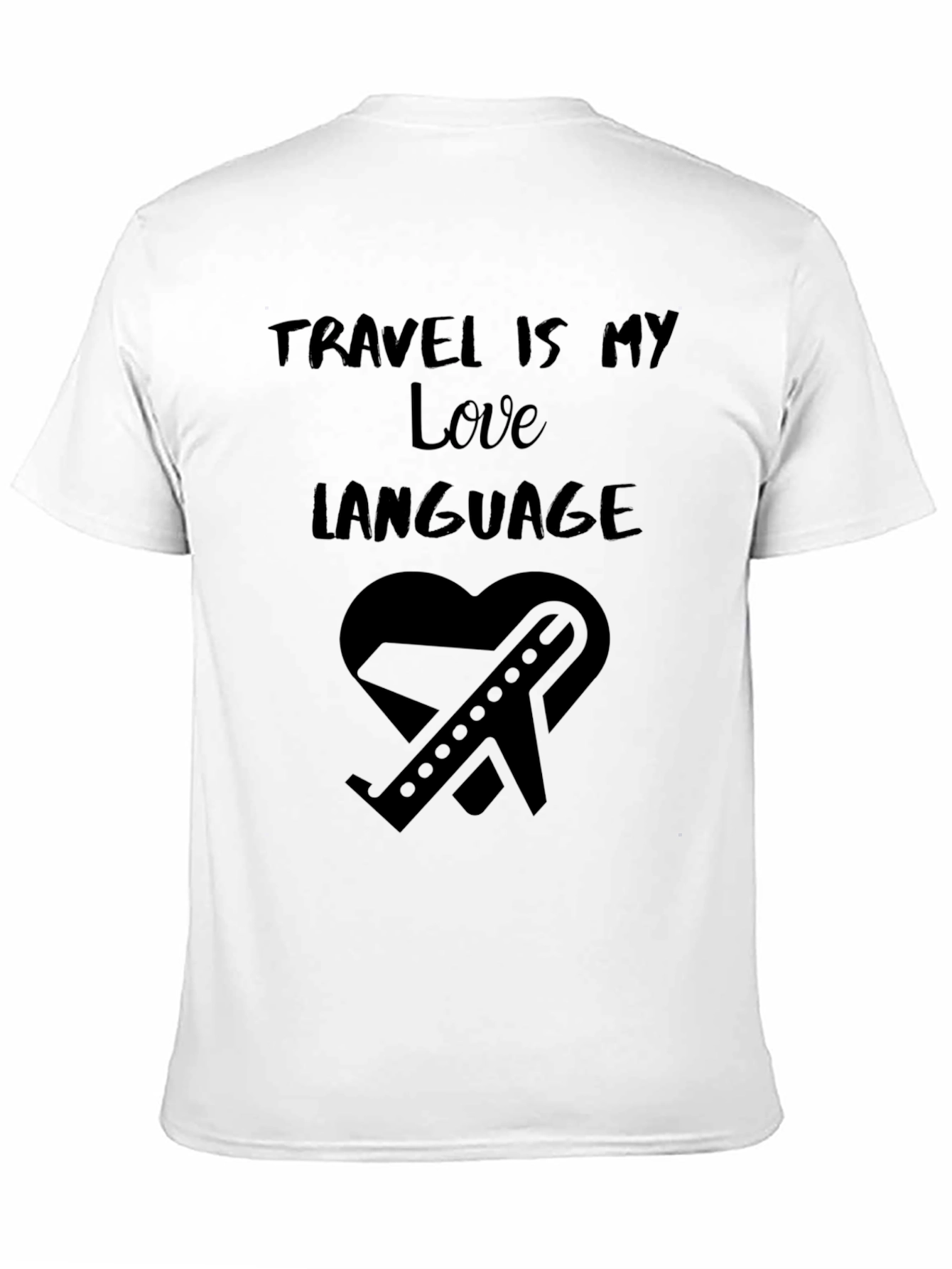 Black Travel is My Love Language Black T-Shirt view 11