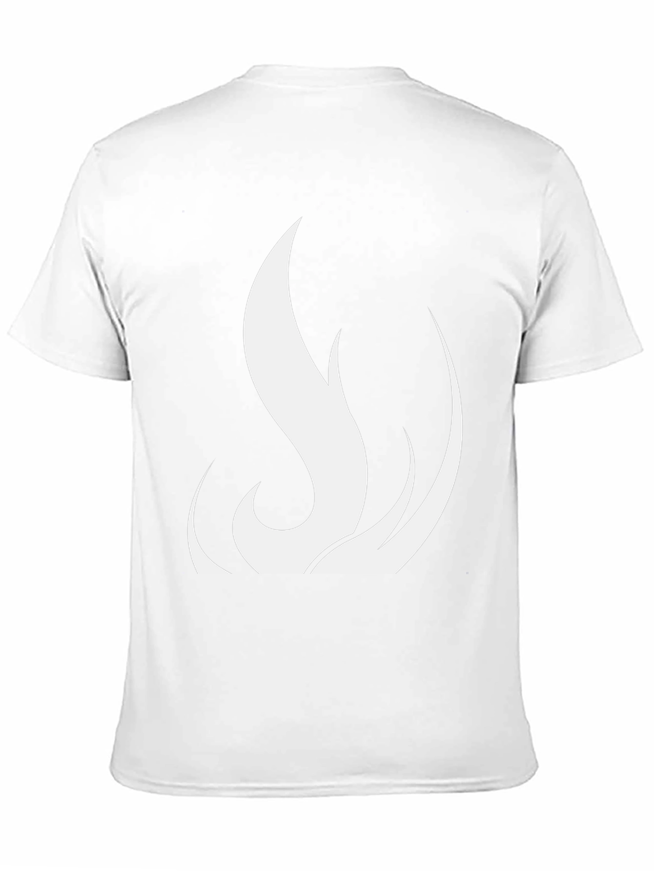 Black Black T-Shirt with White Flame Design view 11