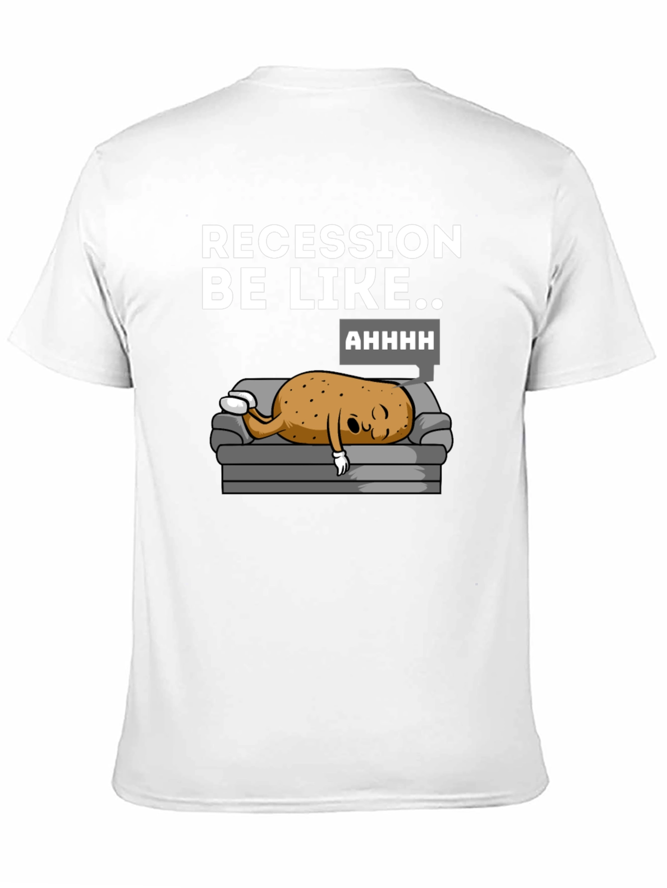 Black Recession Potato T-Shirt - Funny Novelty Tee view 11
