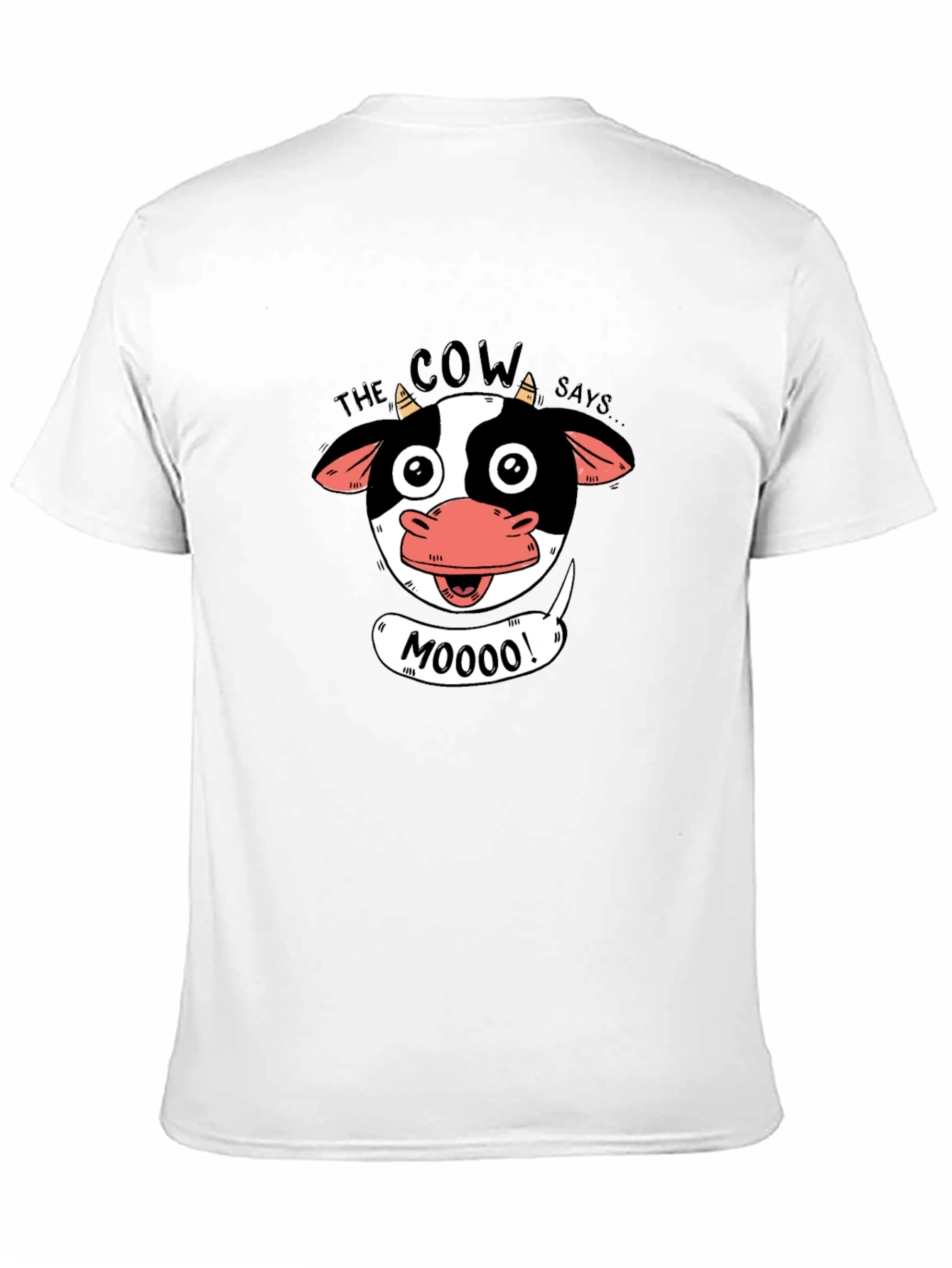 Black The Cow Says Moo T-Shirt - Black Graphic Tee view 11