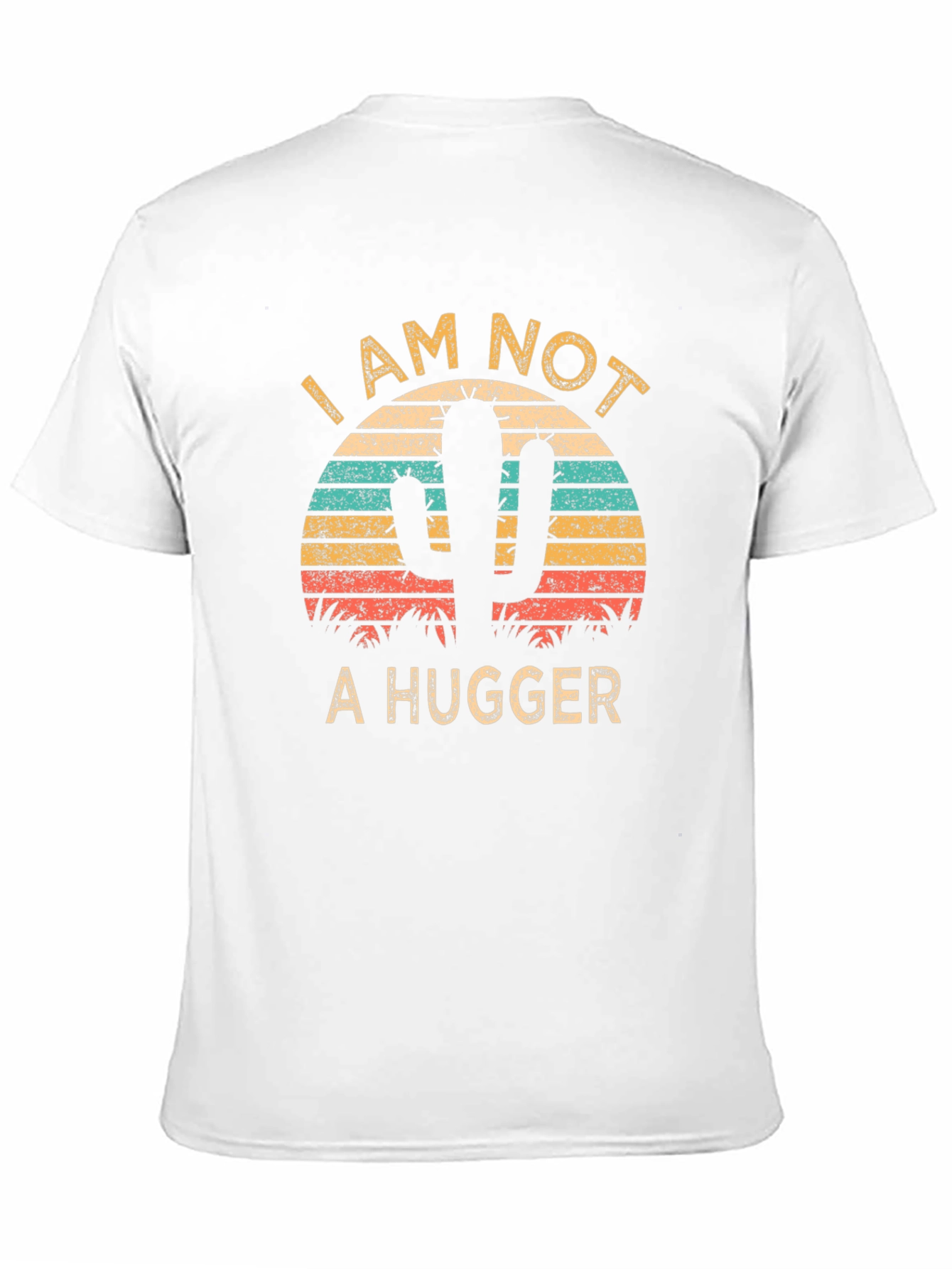 Black I am Not a Hugger Cactus Graphic T-Shirt view 11
