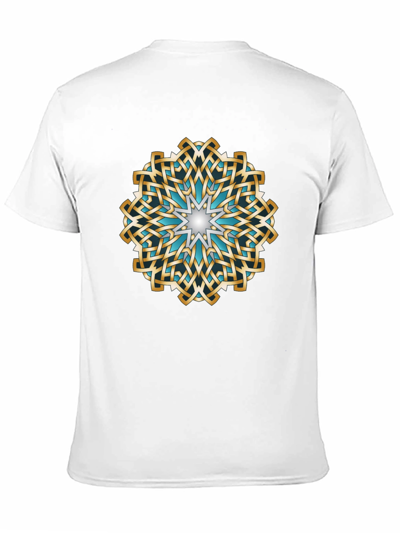 Black Intricate Knotwork Mandala Graphic T-Shirt view 11