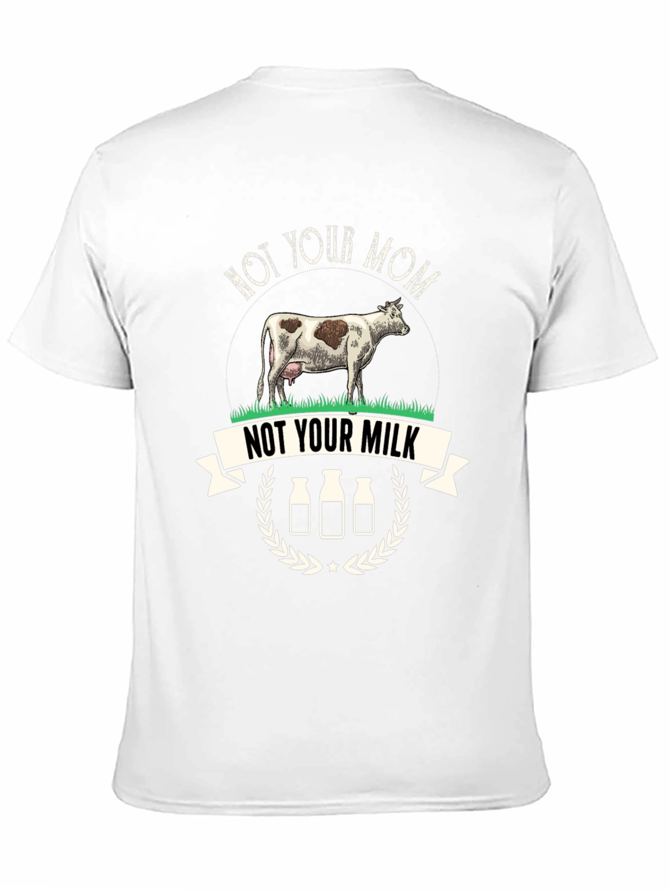 Black Not Your Mom Not Your Milk Novelty T-Shirt view 11