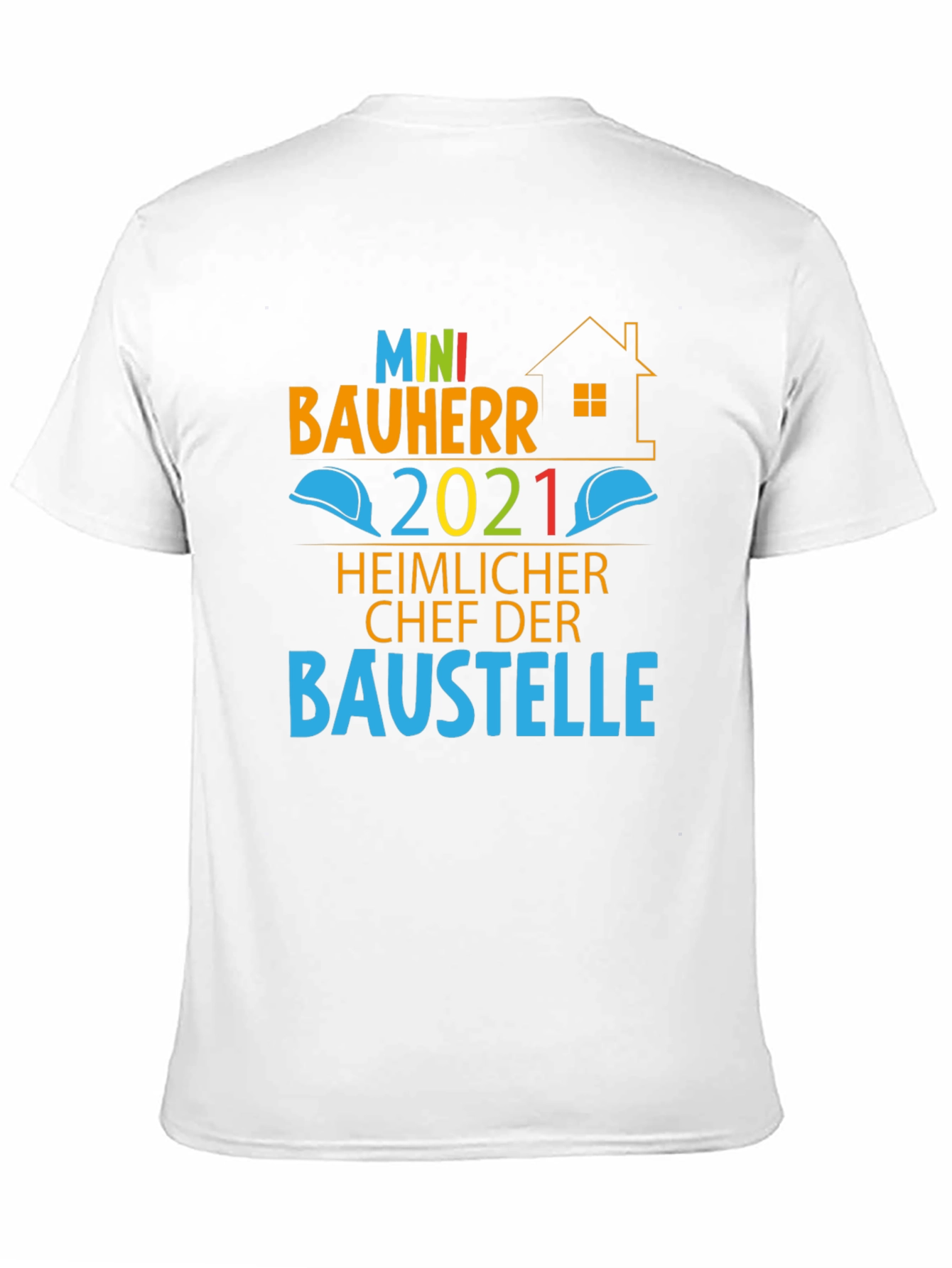 Black Mini Bauherr 2021 T-Shirt, Construction Boss Tee view 11