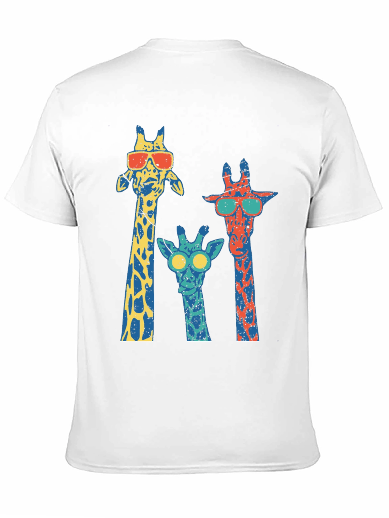 Black Cool Giraffe Crew Neck T-Shirt view 11